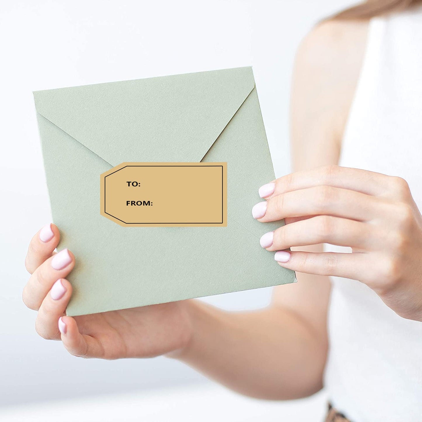 Natural Kraft Gift Tag Sticker, 500 Pcs Happy Mother's Stickers for Gifts,Wrapping Paper,Holiday Present Stickers,1.2x2 Inches.
