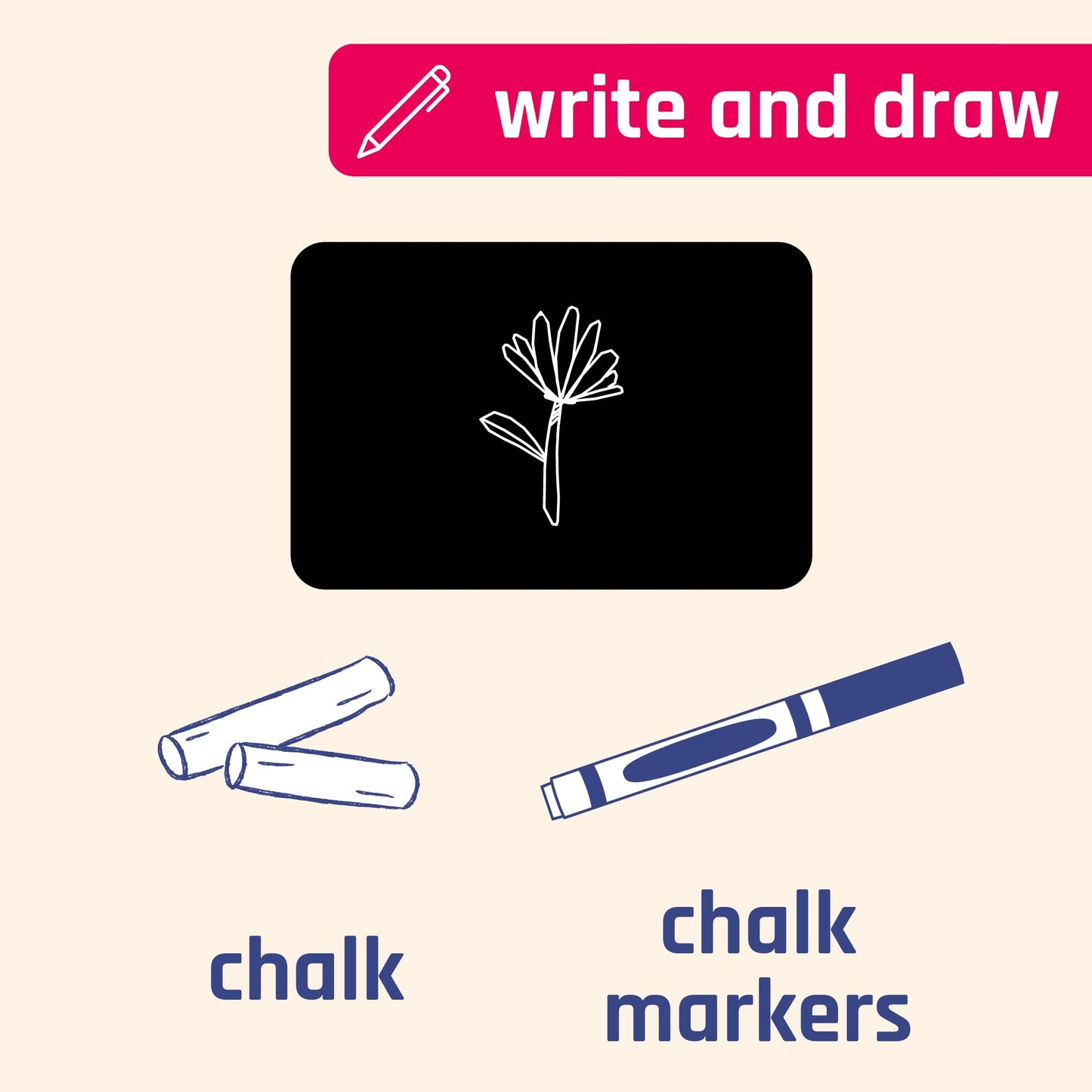 50-Pack, Chalkboard Labels Stickers, Erasable and Reusable - Rectangle, 6" x 4" 50 Labels