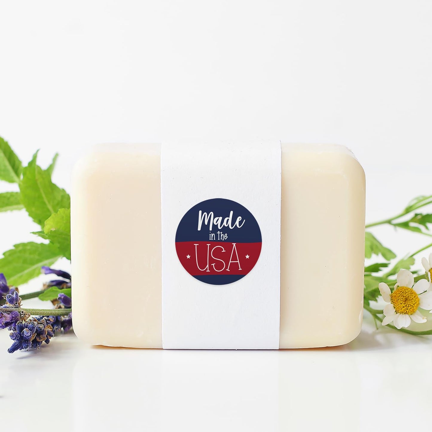 Cute Made in The USA Stickers/Red White and Blue Design/Roll of 500 American Circle Labels/Patriotic 1.5" Small Business Stickers