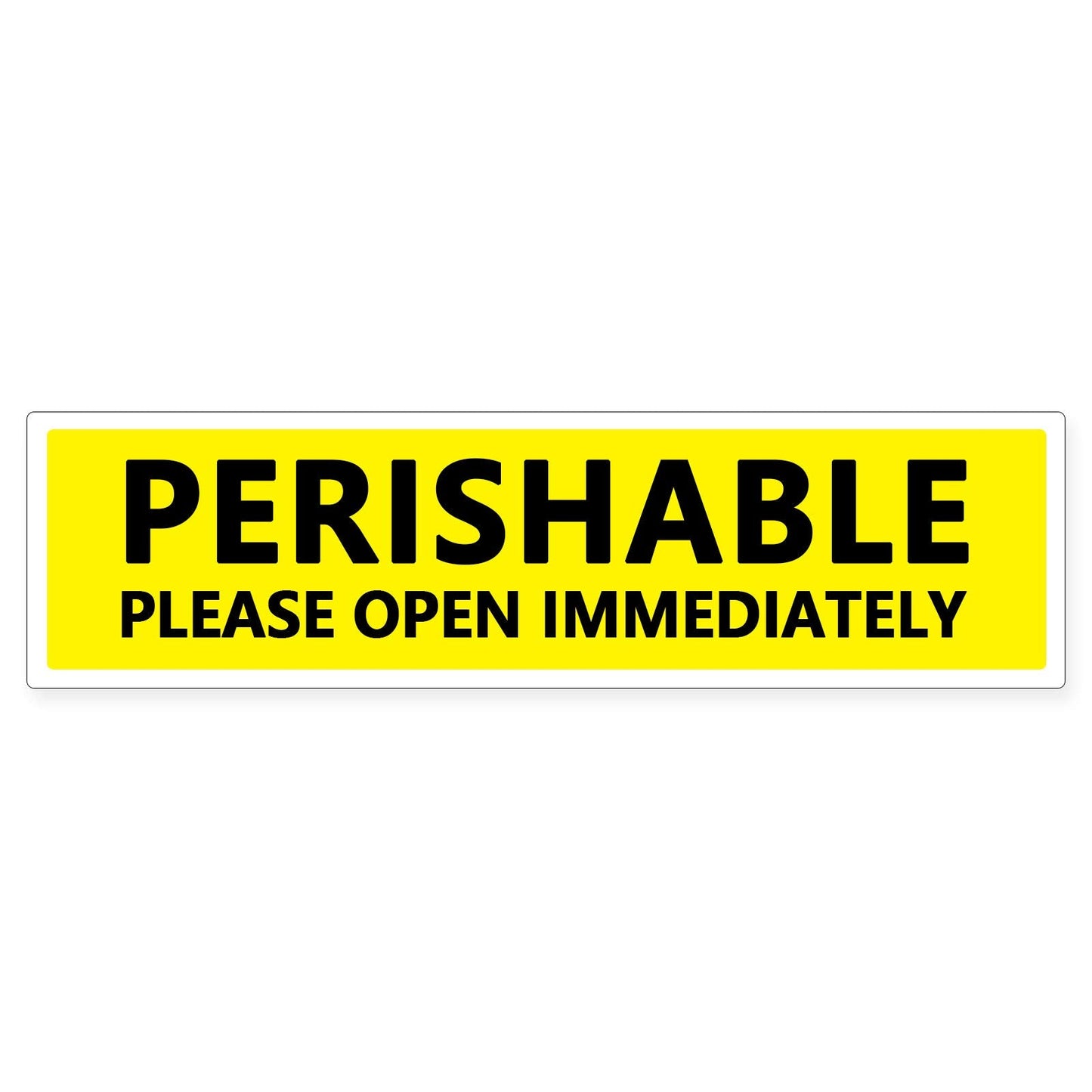 Top label Perishable Shipping Stickers for Packing,Fluorescent Yellow Shipping Lables Stickers,4x1 Inch,500 Pcs Per Roll