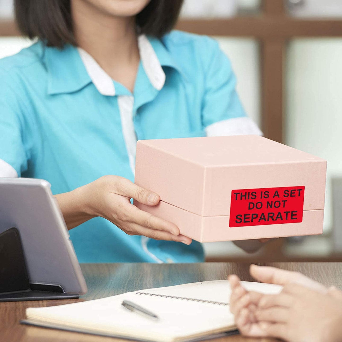 1" x 2" This is a Set Do Not Separate Stickers, Fluorescent Red Packing Labels for Shipping Bundle Sets and Multi-Pack Products Permanent Adhesive (2 Rolls, Total 1000 Labels) Red and Black