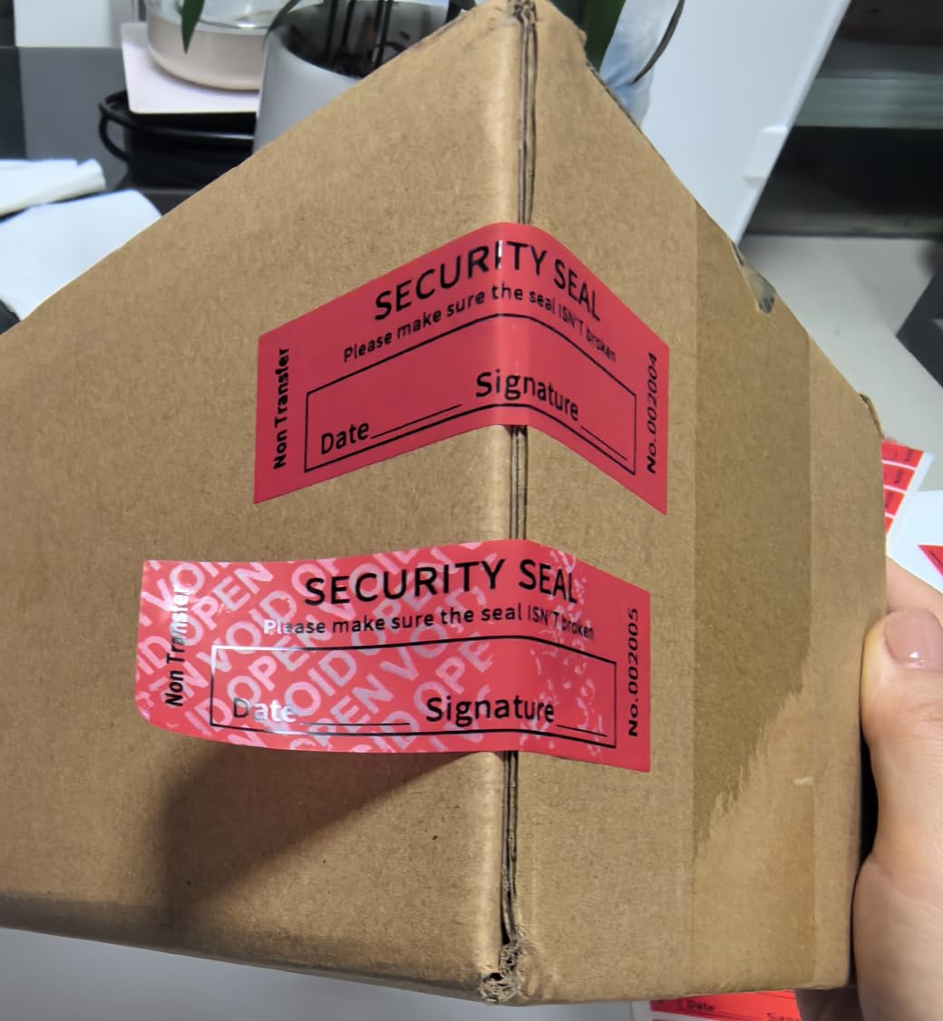 100PCS Void Stickers Tamper Evident Void Stickers, No ResidueTamper, Writable Security Warranty Seal, Security Labels, (1 * 3.15 inch,Red)