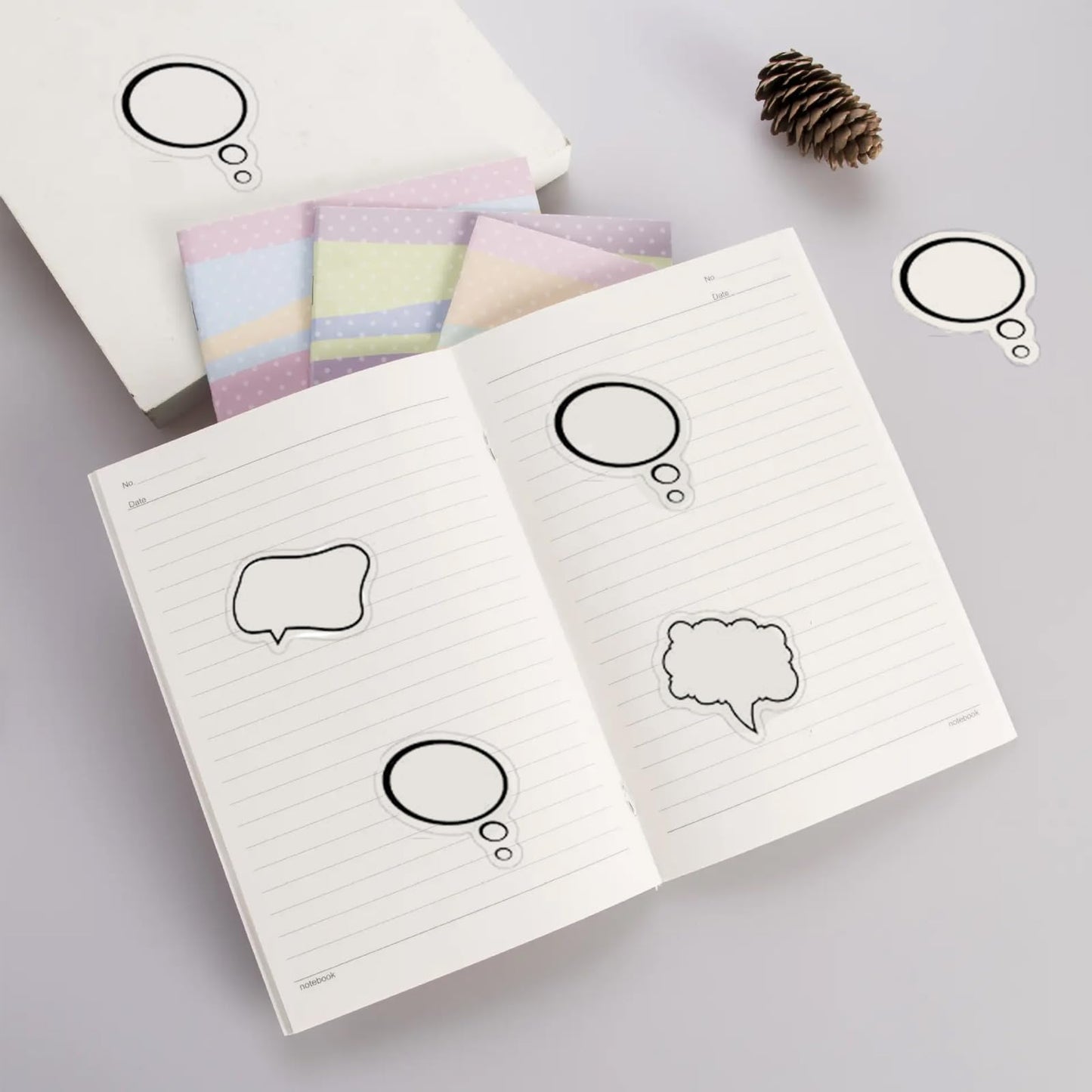 90 PCS Dialog Box Paper Stickers Labels, Cute Label Stickers for Diary, Planner, Scrapbook, Album