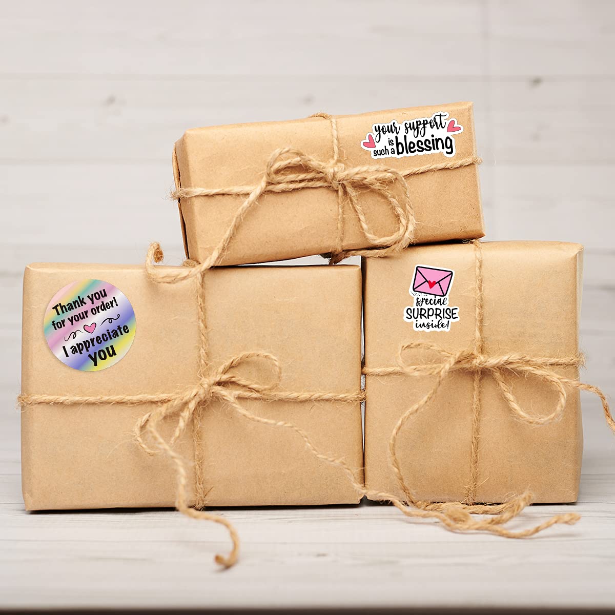 Wailozco Stickers, Colorful Thank You Labels for Small Business, Online Retailers, Handmade Goods, 500 Labels Per Roll Thank You for Your Order 2