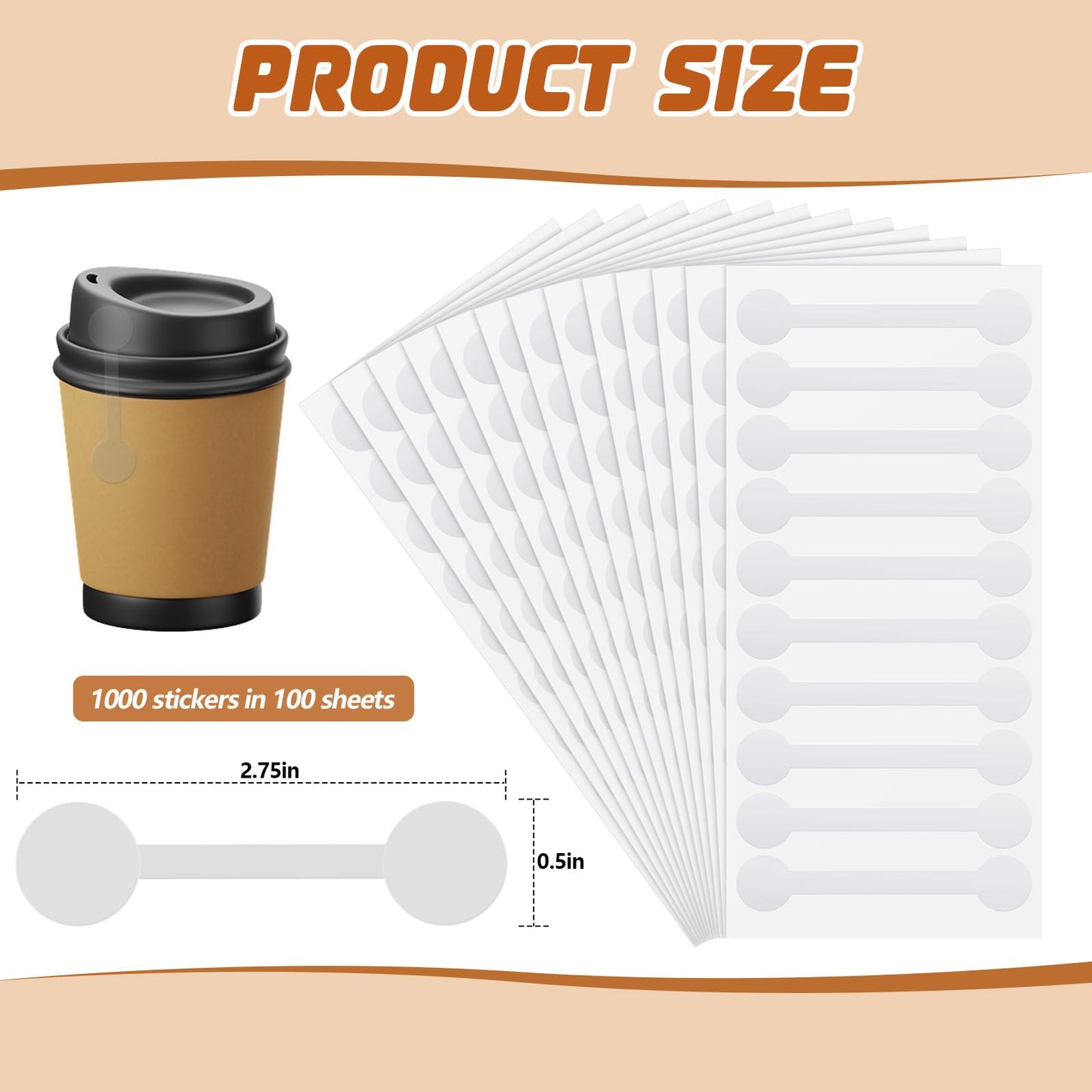 Fulmoon 100 Sheets 1000 Pcs Transparent Tamper Evident Labels 2.75 x 0.5 Inch Adhesive Clear Tamper Resistant Stickers Blank Proof Stickers for Packaging Sealing Food Drink Delivery Supply