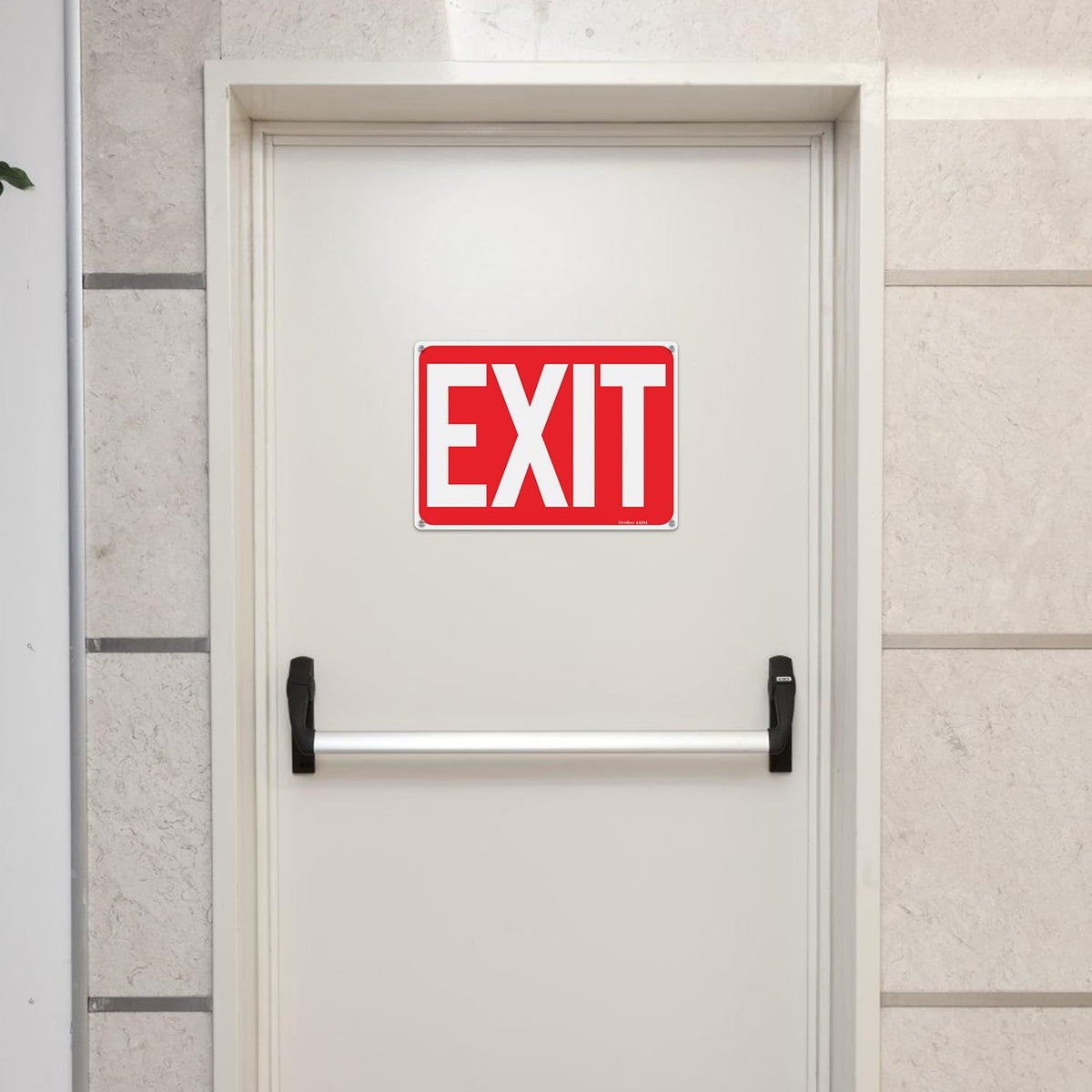 GicnKeuz Exit Signs,14×10 Inches Exit Red Sign .040 Reflective Aluminum,Waterproof and Fade Resistant,4 Pre-drilled holes,Easy to Install,Indoors and Outdoors Use (4-pack) 4 packs of 14"×10" Exit signs