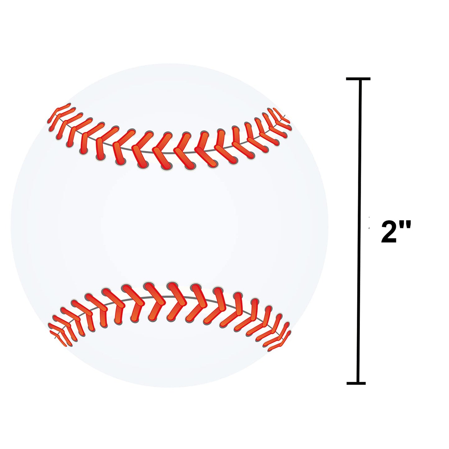 Muka 250 PCS 2" Baseball Stickers, Standard Permanent Self-Adhesive Stickers, Sports Party Supplies