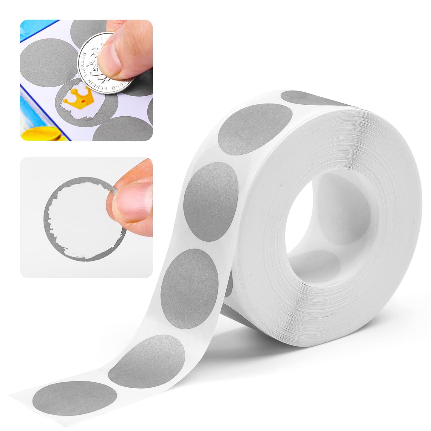 Scratch Off Sticker 1inch Round Silver 1000PCS /Roll Scratch Off Label
