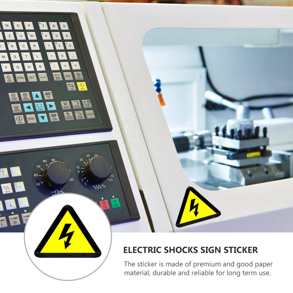 20 Sheets Electrical Hazard Warning Safety Sign High Voltage Warning Labels Caution Risk Danger Sticker Adhesive Labels Adhesive Stickers