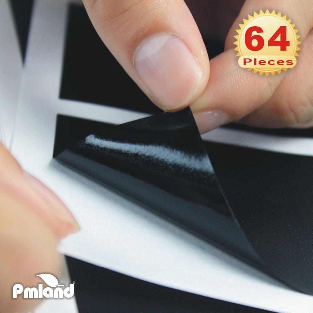 PMLAND 64 Pcs Chalkboard Label Stickers with 2 Erasable Chalk Pen for Kitchen Home Pantry Storage Office Class Kids Project