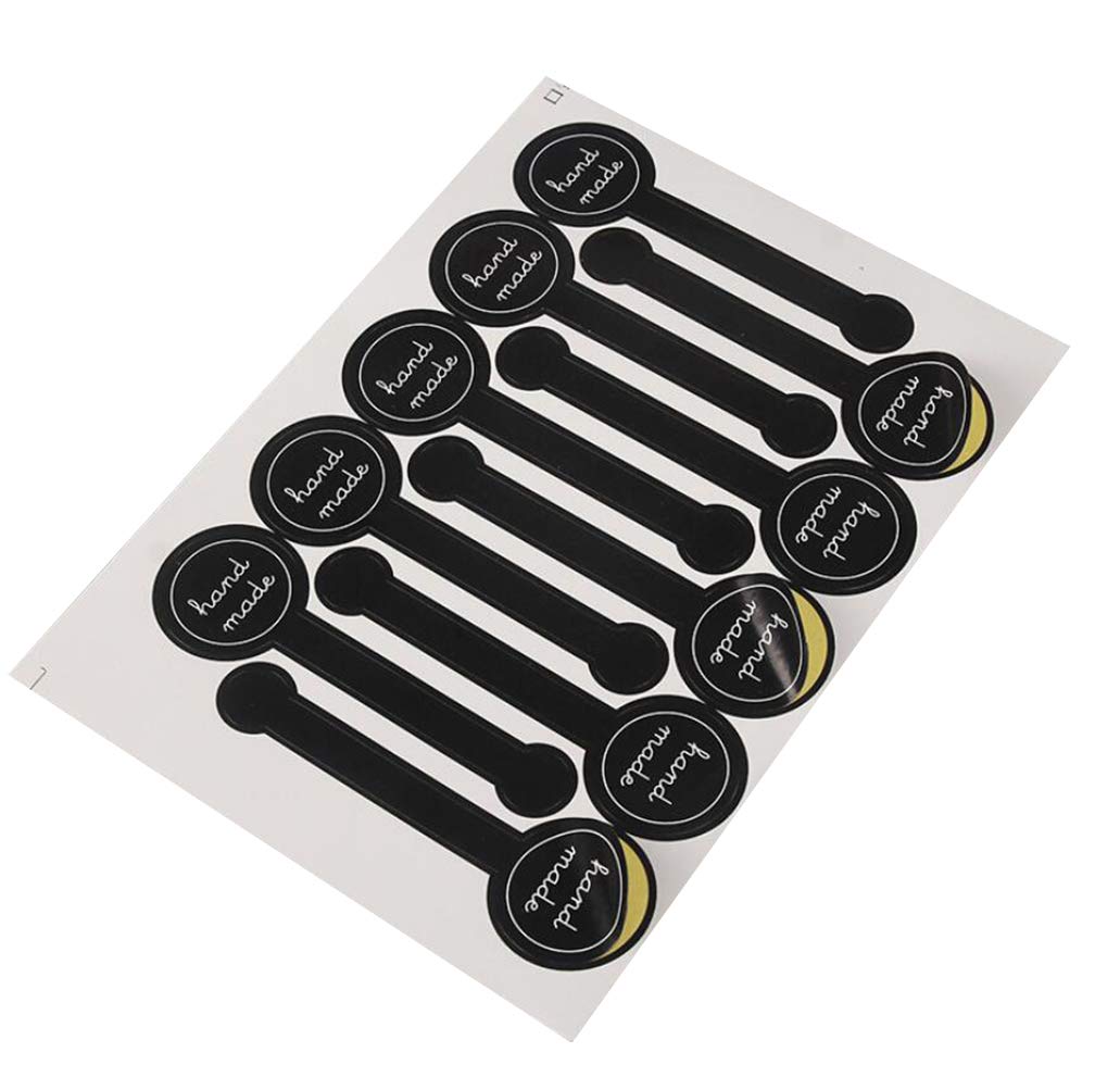 20 Sheets(200 Pcs) Food Retail Package Seal Self Adhesive Paper Sticker Labels Sealing Stickers Tamper Evident Decorative Labels for Handmade Baking Craft Arts and More