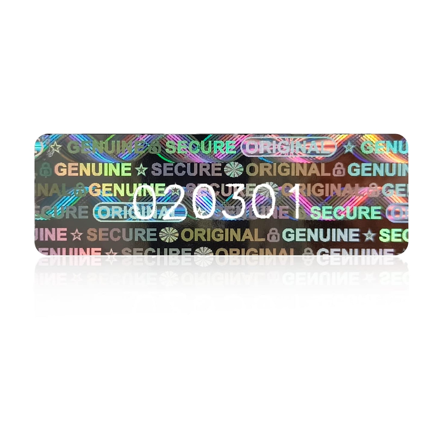 180pcs Tamper Proof Hologram Stickers Security Seal Genuine Warranty Void Label Tamper evident Seal Unique Serial Number (1.2x0.4inch) 180pcs