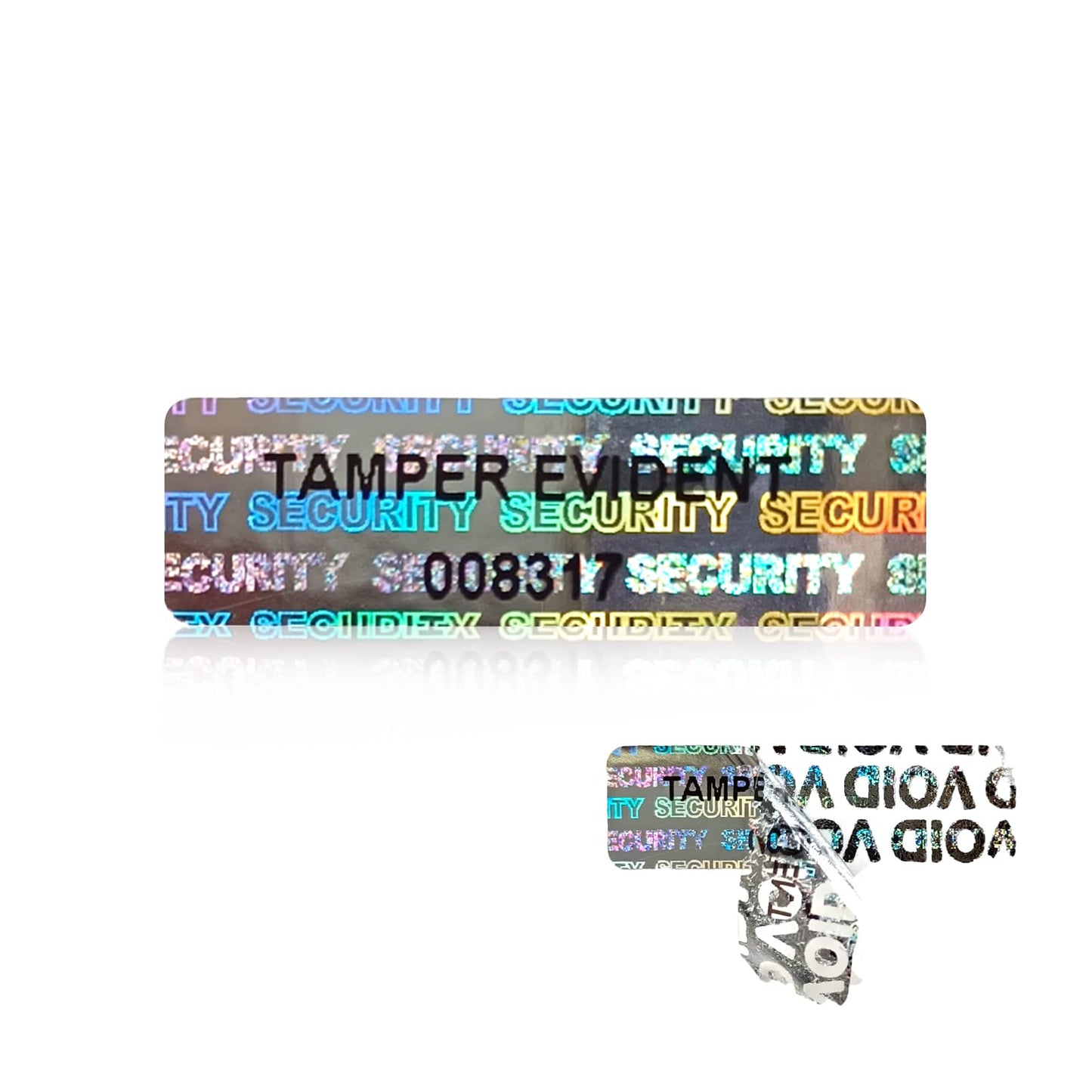 580pcs Hologram Tamper evident Stickers with Unique Serial Number Security Genuine Warranty Seal Labels Tamper Proof Stickers(Silver,1 inch x 0.3 inch,GQYH)