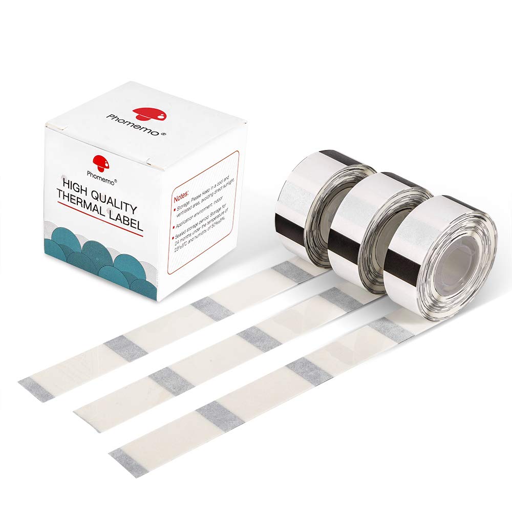 Phomemo D30 Thermal Label, self-Adhesive Transparen Label,14mm * 30mm(1/2"*1 1/8"), Compatible with PhomemoD30 Labels Printer, 210 Labels/roll, 3 Rolls (Transparent Paper) Clear 14mmx30mm