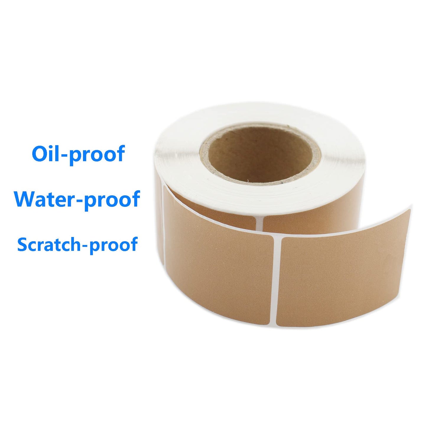 1.57"x1.97" Direct Thermal Labels, SAFYY Barcode SKU Labels, 500/Roll Self-Adhesive Address Shipping Stickers, Perforated & Compatible with Rollo Label Printer & Zebra Desktop Printers (Brown,1 Roll) Brown,1 Roll