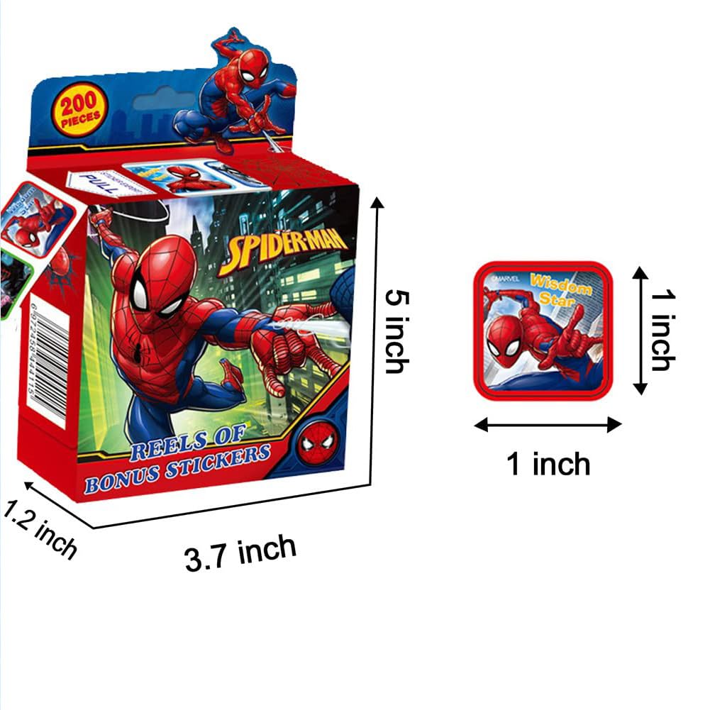 3 Pack Kids Sticker in 30 Designs,600 Pcs 1-1/2 Inch Self Adhesive Label Roll Stickers for Kids and Teacher