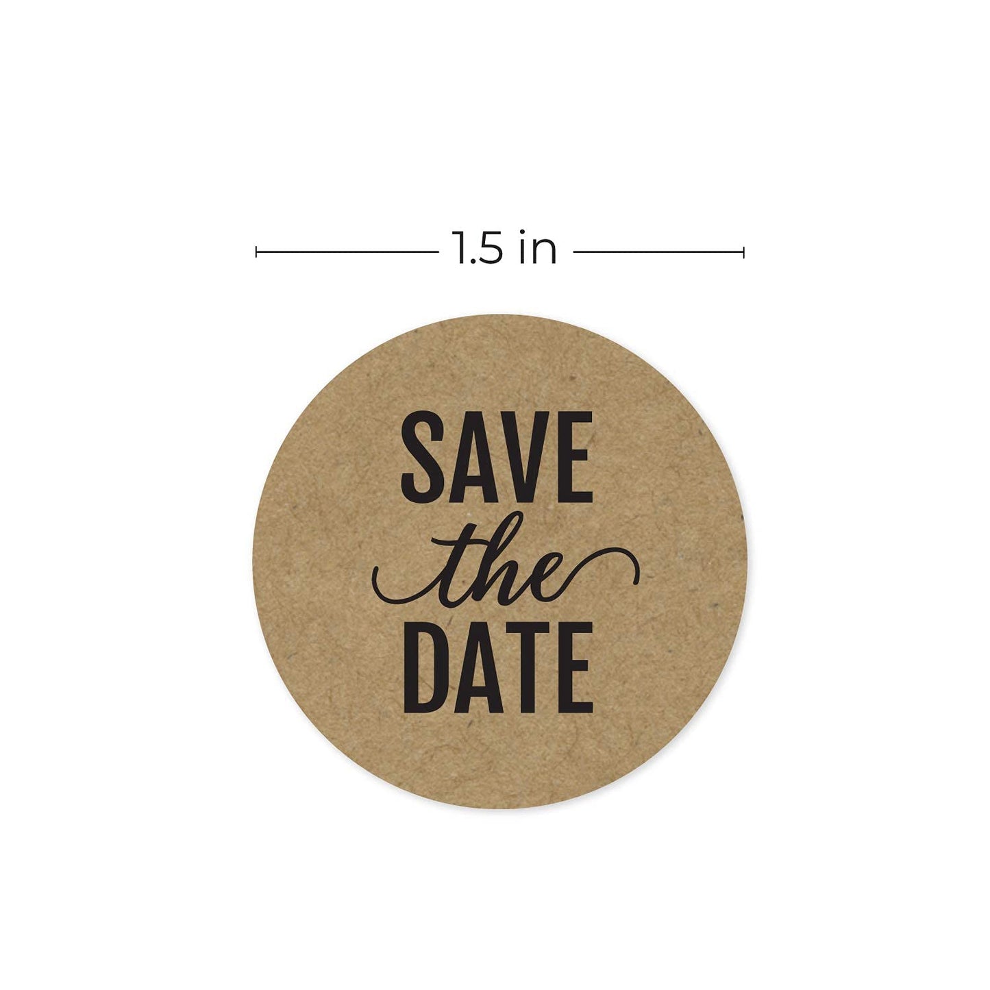 Save The Date Stickers / 250 Labels Per Roll / 1.5" Save The Date Wedding Seals Kraft Save the Date