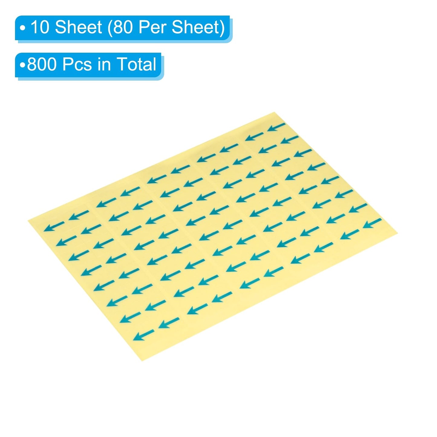 PATIKIL Small Arrow Stickers 0.5x0.4, 10 Sheet PET Self Adhesive Product Inspection Defects Indicator for Industrial Work, Blue