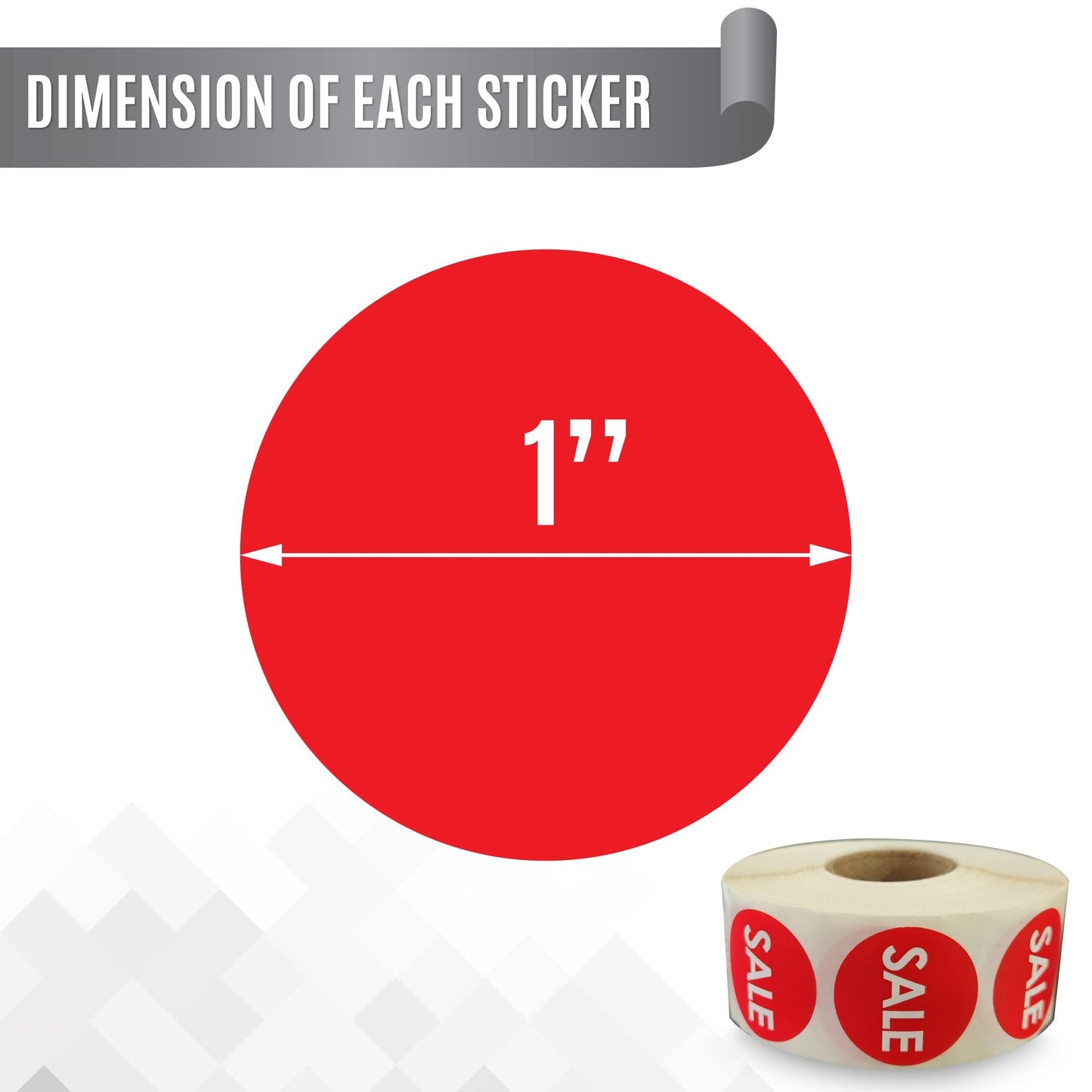 1000 Stickers/Roll Chicken Permanent 1 Inch Label Sticker