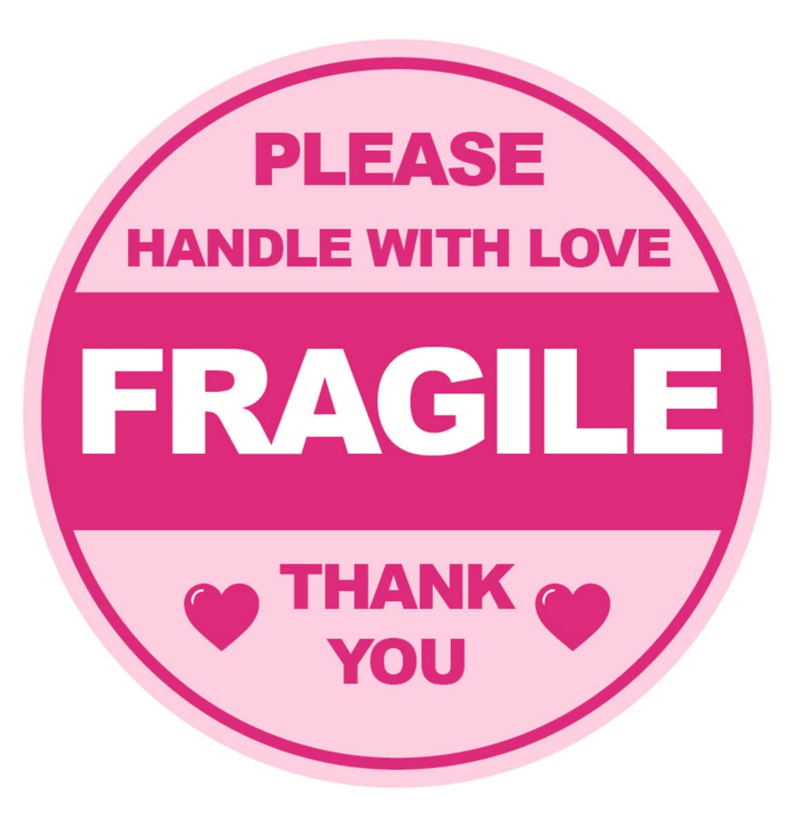 Fragile Sticker for Shipping,2 inch 300pcs Cute Fragile Sticker Handle with Care Thank You Label for Box Shipping