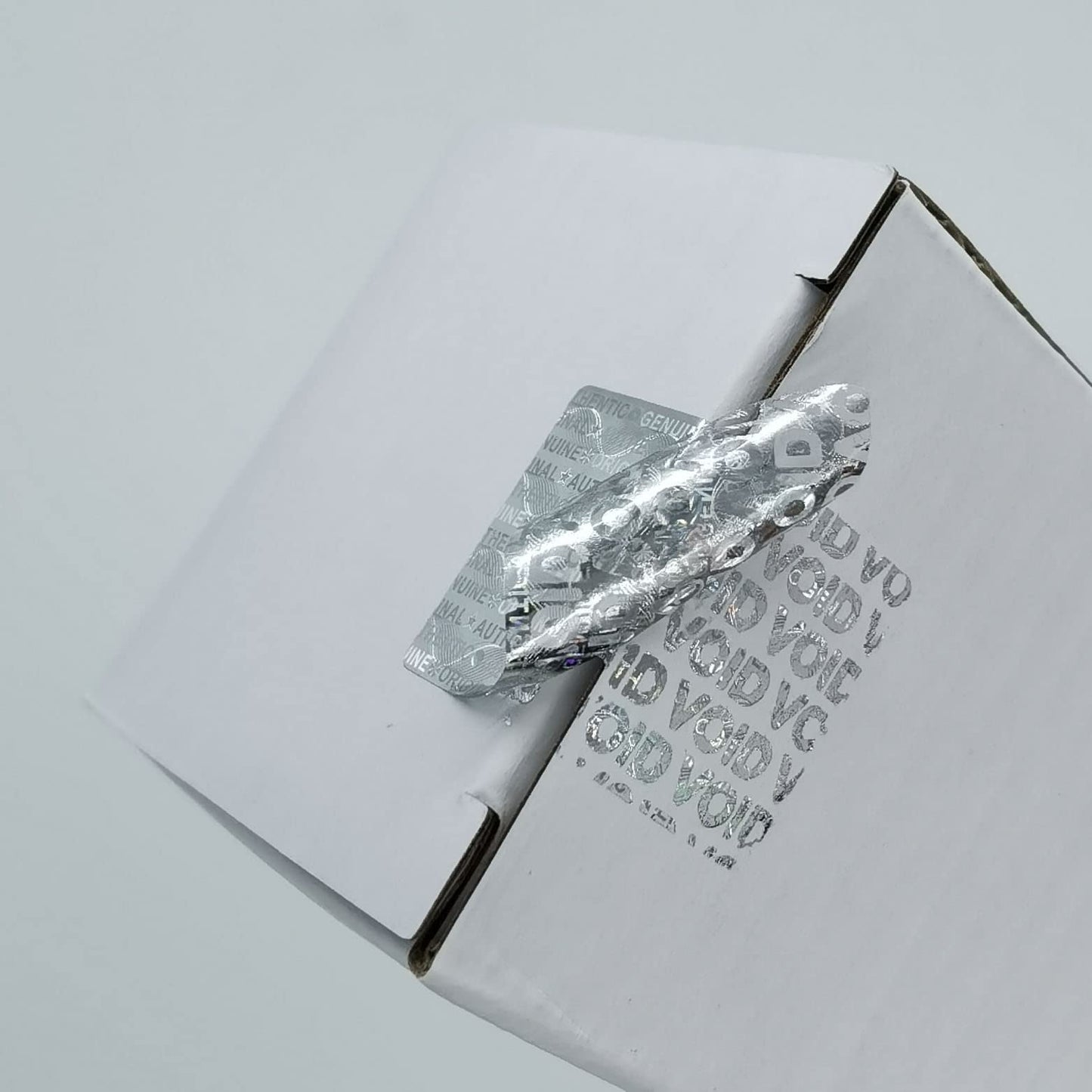 1.18X0.79 inch Silver High Security Tamper Evident Seal Warranty Void Original Genuine Authentic Hologram Labels/Stickers w/Unique Sequential Serial Numbering Tamper Proof Stickers(300) 300