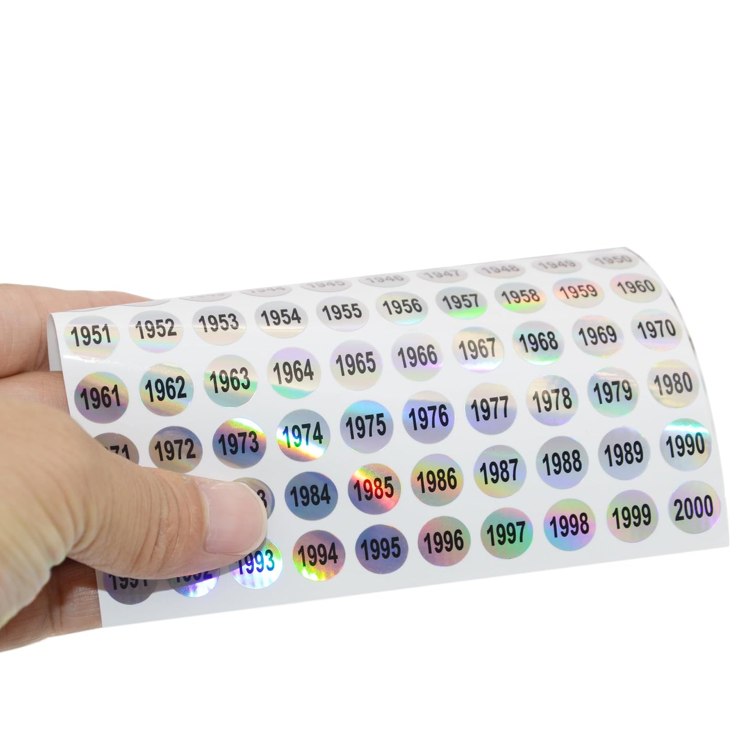1 to 2000 Round Reflective Laser Number Stickers Self Adhesive Label Stickers Inventory Storage Organizing Sticker for DIY Craft Marking Numbering Manicure Tool (1-2000) 1-2000