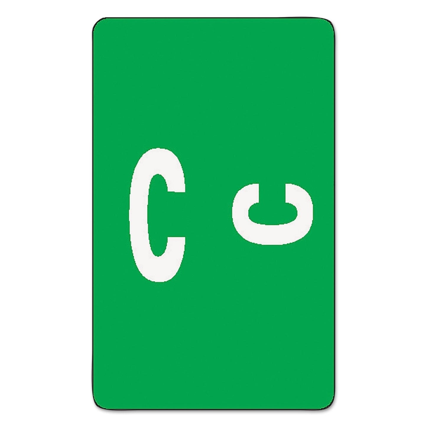 Smead AlphaZ ACCS Color-Coded Alphabetic Label, C, Dark Green, 100 Labels per Pack (67173), 1" x 1-5/8" 100 Count (Pack of 1)