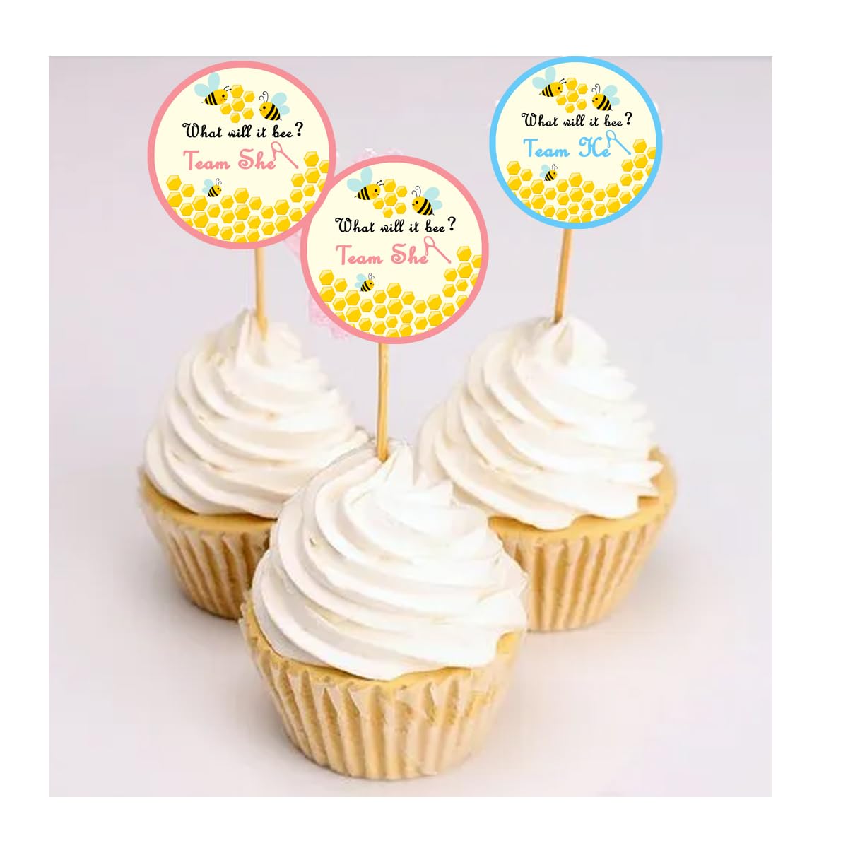 Bee Gender Reveal Stickers,2 Inch Team Girl Team Boy Party Sticker,Bee Team He and She Baby Shower Labels Sticker,Gender Reveal Party Games Supplies,Bee Theme Baby Shower Decorations,120 Pcs