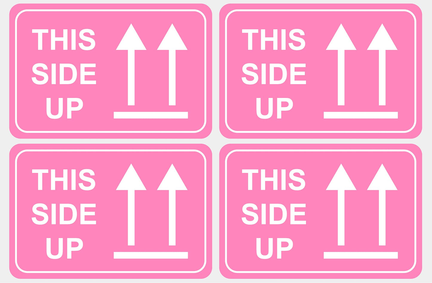 2"x3" 200 PCS Pink This Side Up Labels Stickers Shipping Mailing Cartons Adhesive Labels-Poskornwel