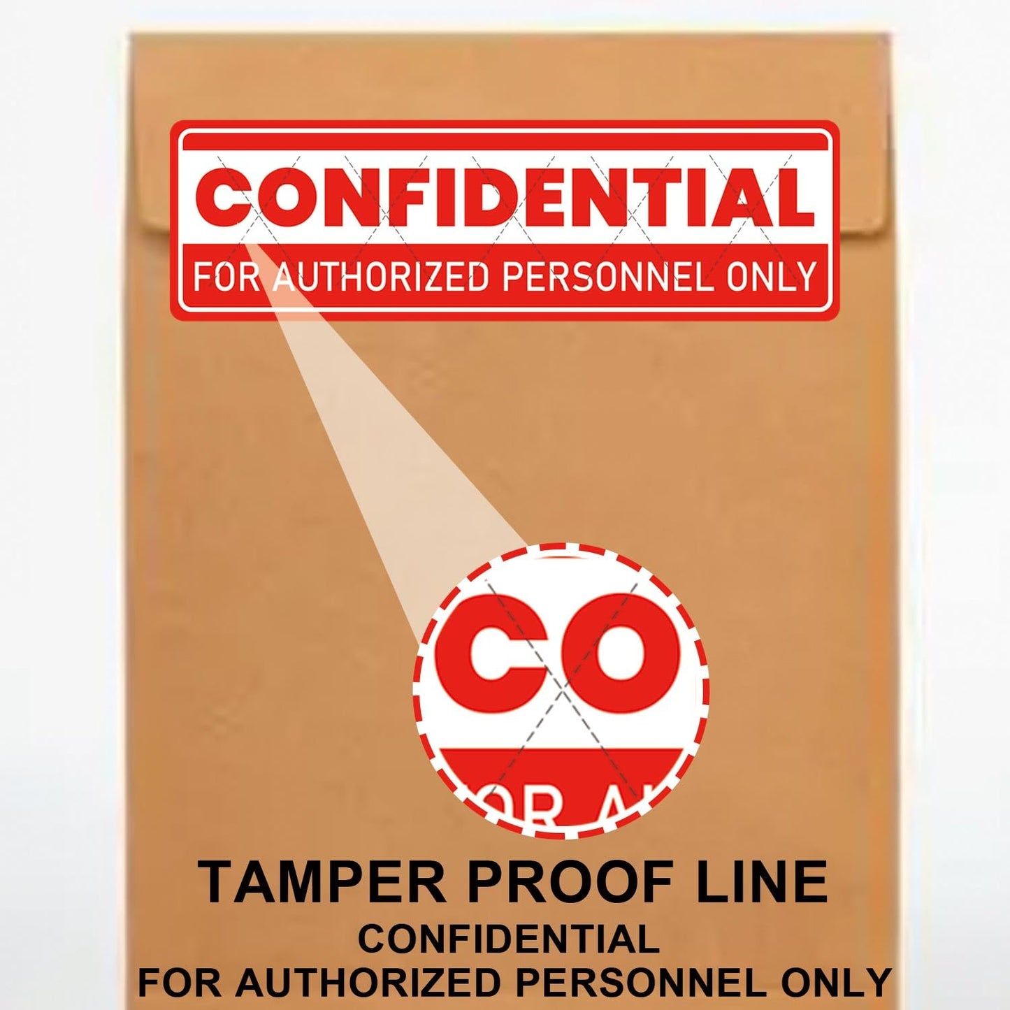 Red Confidential Sticker File Folder Chart Label 1 x 4 Inch - Confidential Tamper Evident Stickers Top Secret Stickers Confidential Labels File Handling Instructions Stickers Labels 500 Pcs