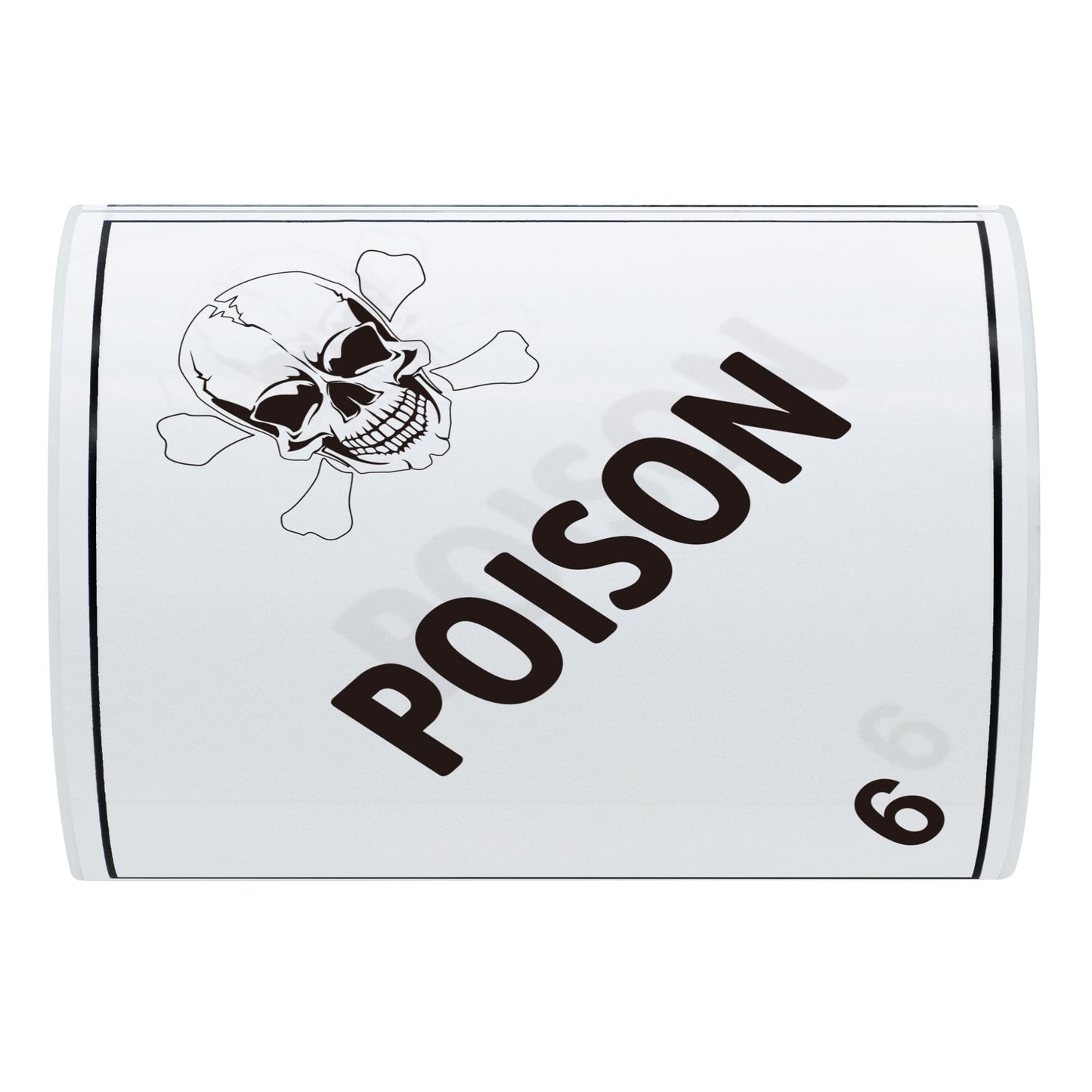 Square Stickers Indication Labels Smart Tags Gloss Paper, 100 Stickers, 4x4 inch, Poison