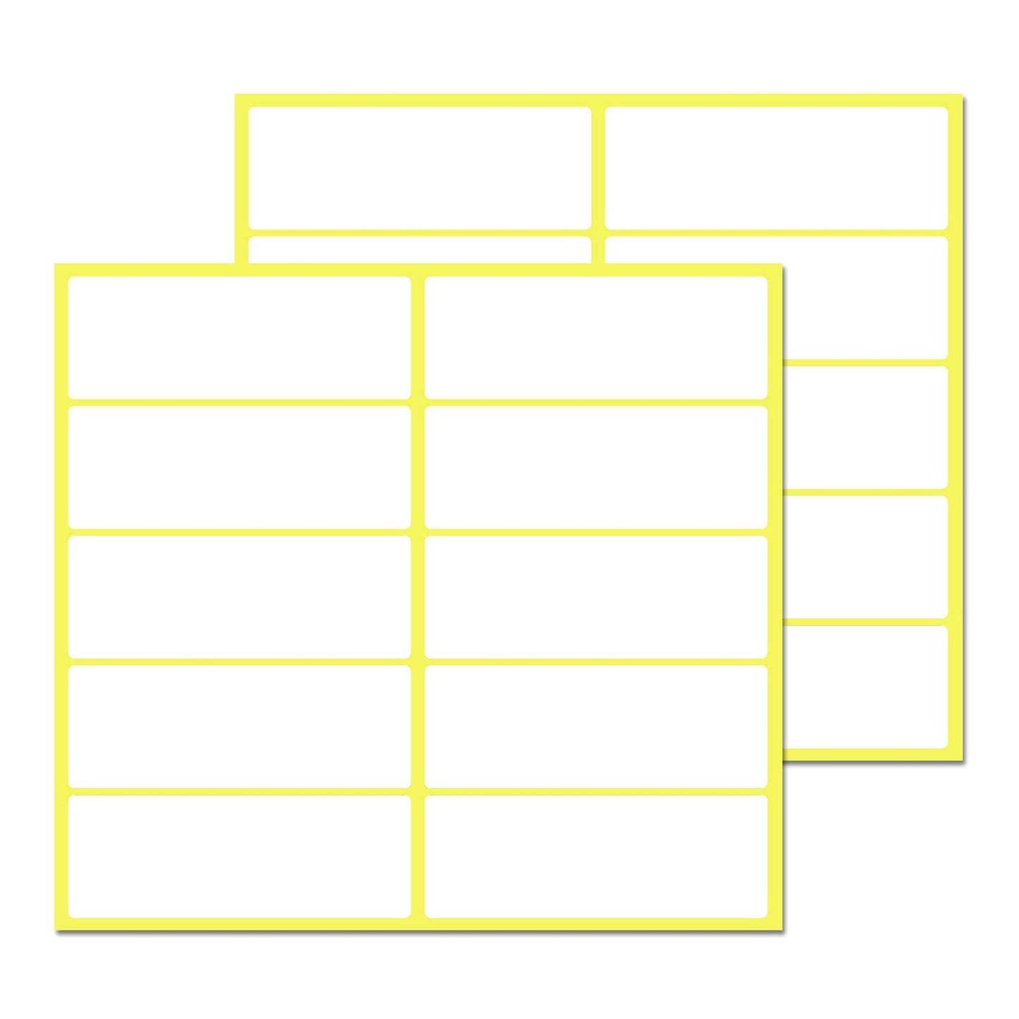 300 Pieces - White Sticky Labels to Write On, Blank Stick On Adhesive Stickers for Labeling - 2.75" x 1" 300 Pieces