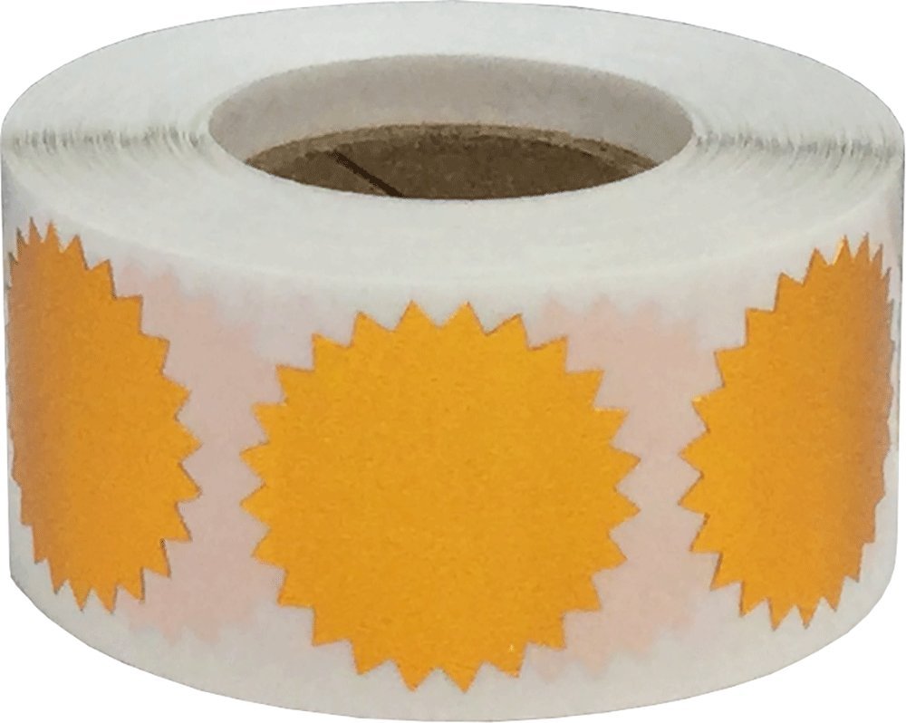Metallic Bronze Color Coding Starburst Seal Labels for Organizing Inventory 1 Inch Round Circle Dots 500 Total Adhesive Stickers On A Roll Metallic Bronze