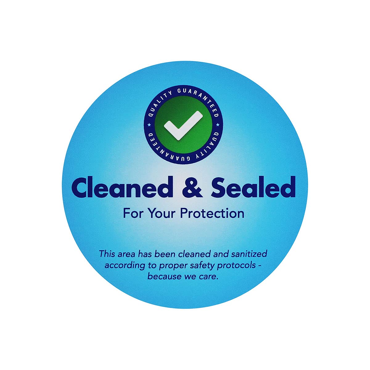 Cleaned and Sealed Tamper Seal Labels Blue 2 Inch Round 500 Total Stickers