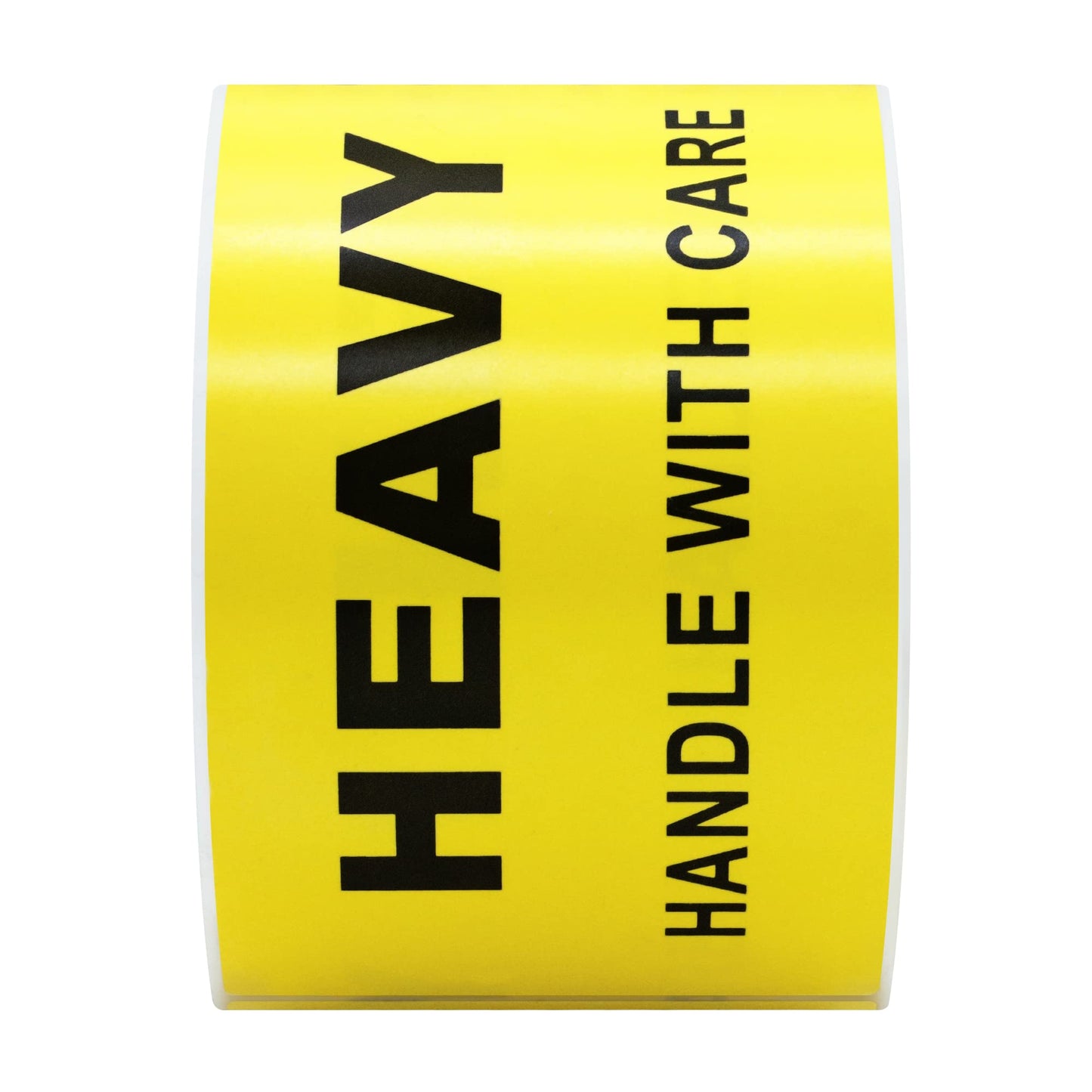2×4 Inch Heavy Stickers Handle with Care Shipping & Handling Labels Production Warehouse Pallet Warning Labels Yellow - 200 Stickers Per Roll 1 Roll