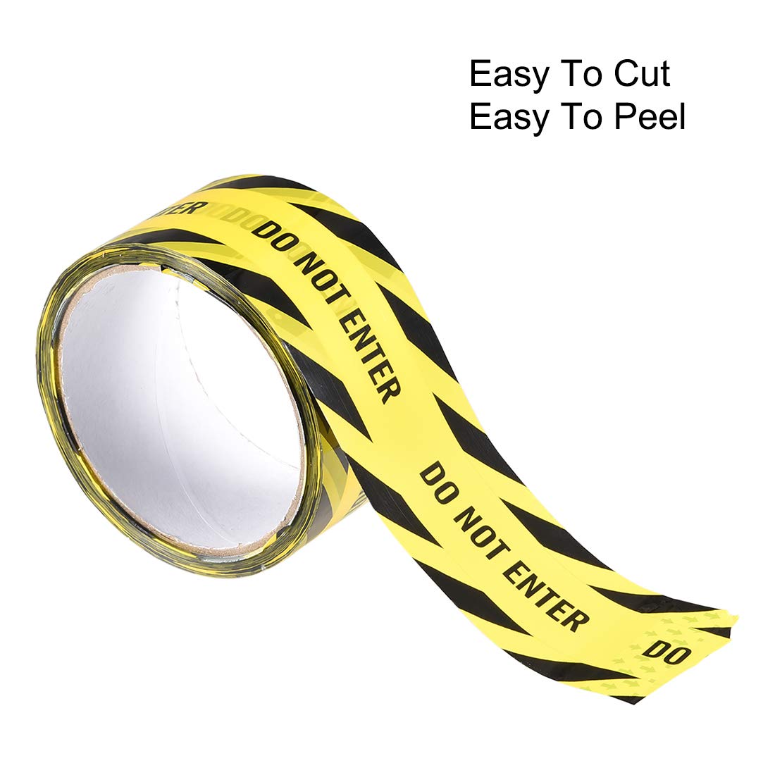 uxcell Caution Warning Stripe Sticker Adhesive Tape DO NOT Enter Marking, 82 Ft x 2 Inch(LxW), Yellow Black for Workplace Wet Floor Caution 2pcs