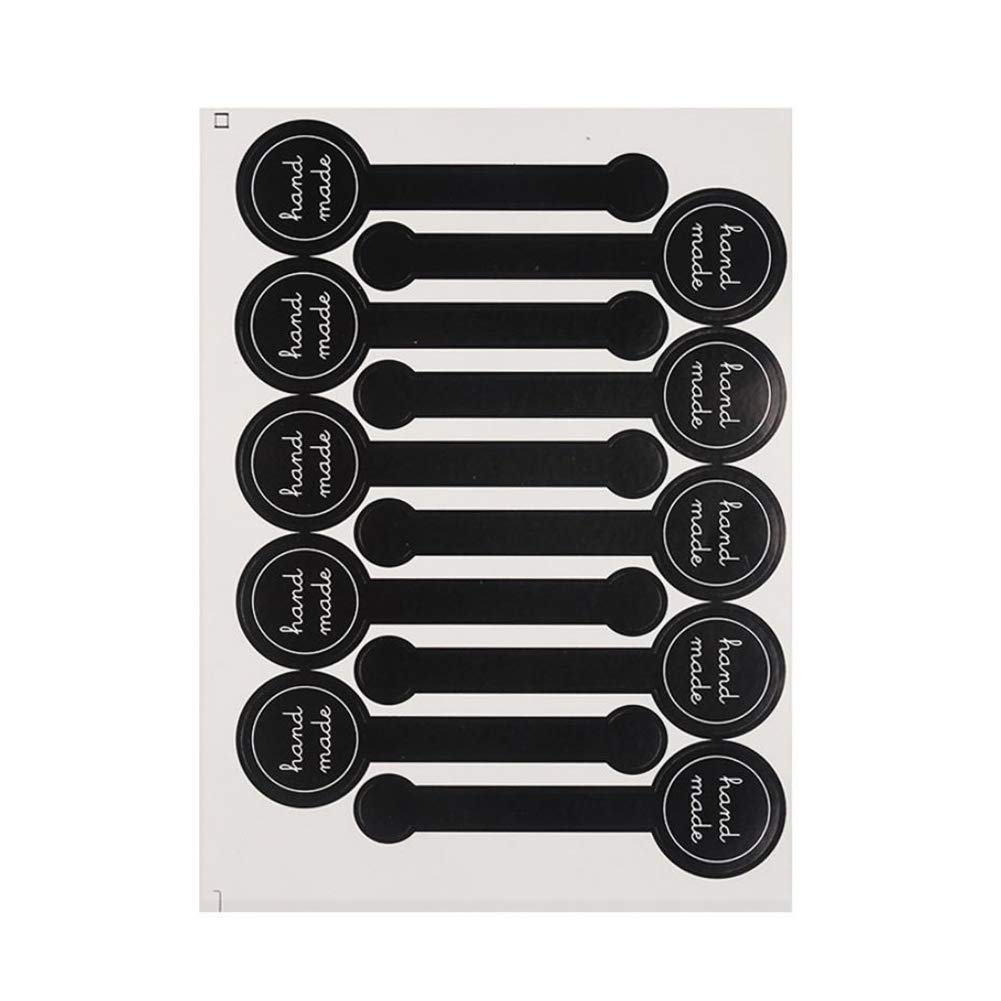 20 Sheets(200 Pcs) Food Retail Package Seal Self Adhesive Paper Sticker Labels Sealing Stickers Tamper Evident Decorative Labels for Handmade Baking Craft Arts and More