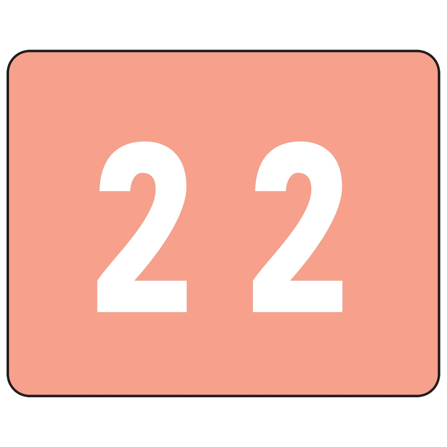 Smead Color-Coded Numeric 2, Label Sheet, Pink, 500 per Roll (67342)