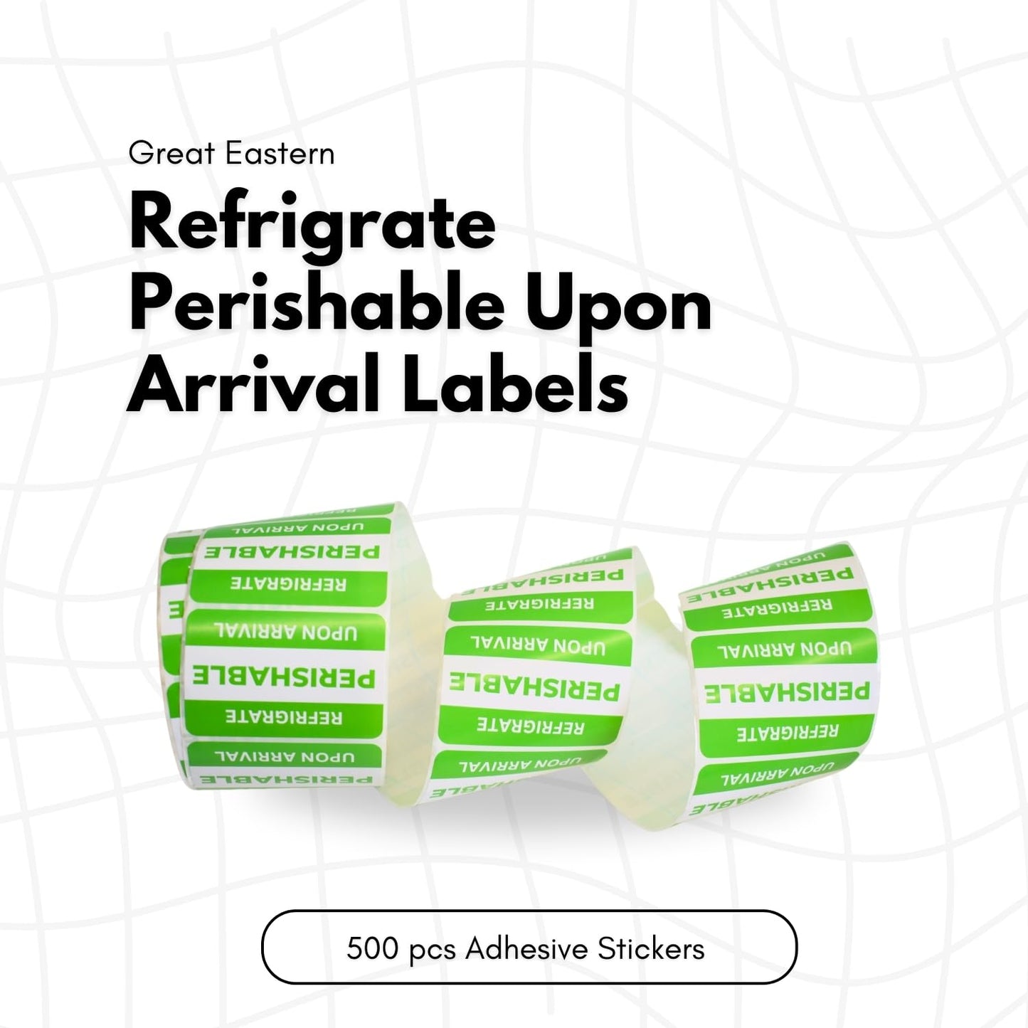 Refrigrate Perishable Upon Arrival Labels - 3"x2" 500 Pcs Adhesive Stickers Waterproof - Semi Gloss Removable Paper Label Business Shipping & Handling Stickers (1 Roll) Refrigrate Perishable Upon Arrival