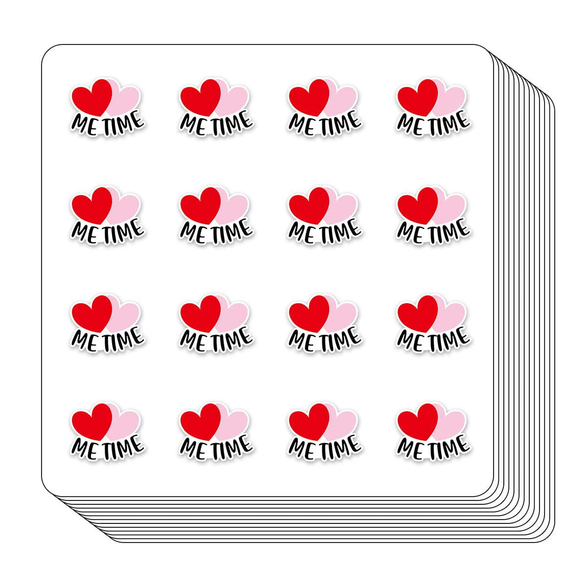 Me time Planner Sticker, 0.5 inch Reminder Scrapbooking Arts Calendar Kids Crafting 208-Pack