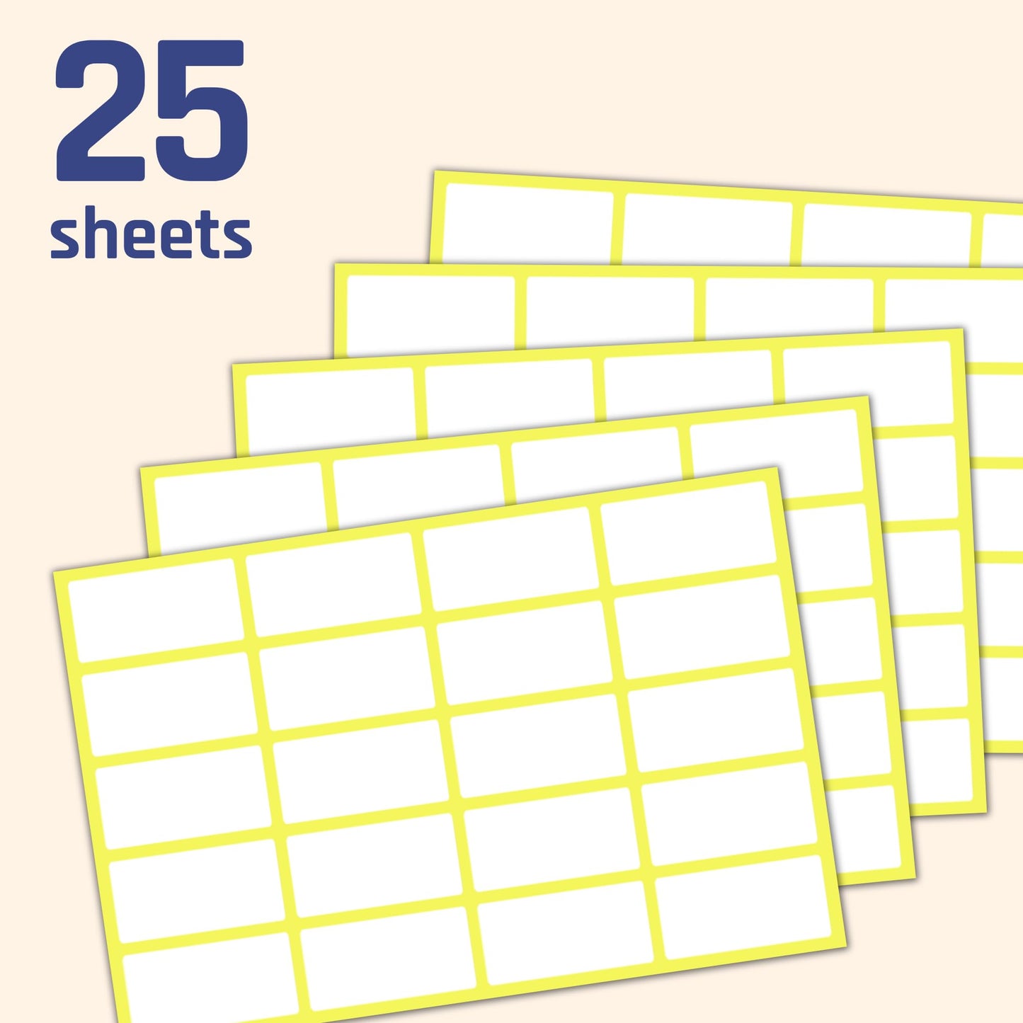 500 Pack, 1.5" x 0.75" - Blank White Labels Stickers to Write On, Stick On Adhesive Sticky Labels 500 Pieces