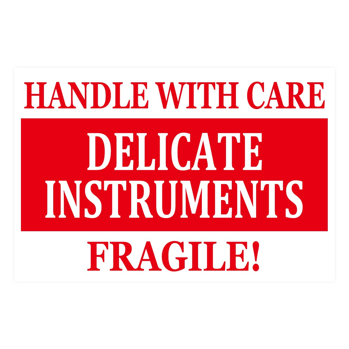 Delicate Instruments Fragile Labels Stickers, 2×3 Inch Rectangle Fragile Stickers Handle with Care Shipping Warning Labels for Shipping or Packing (300 Pcs)