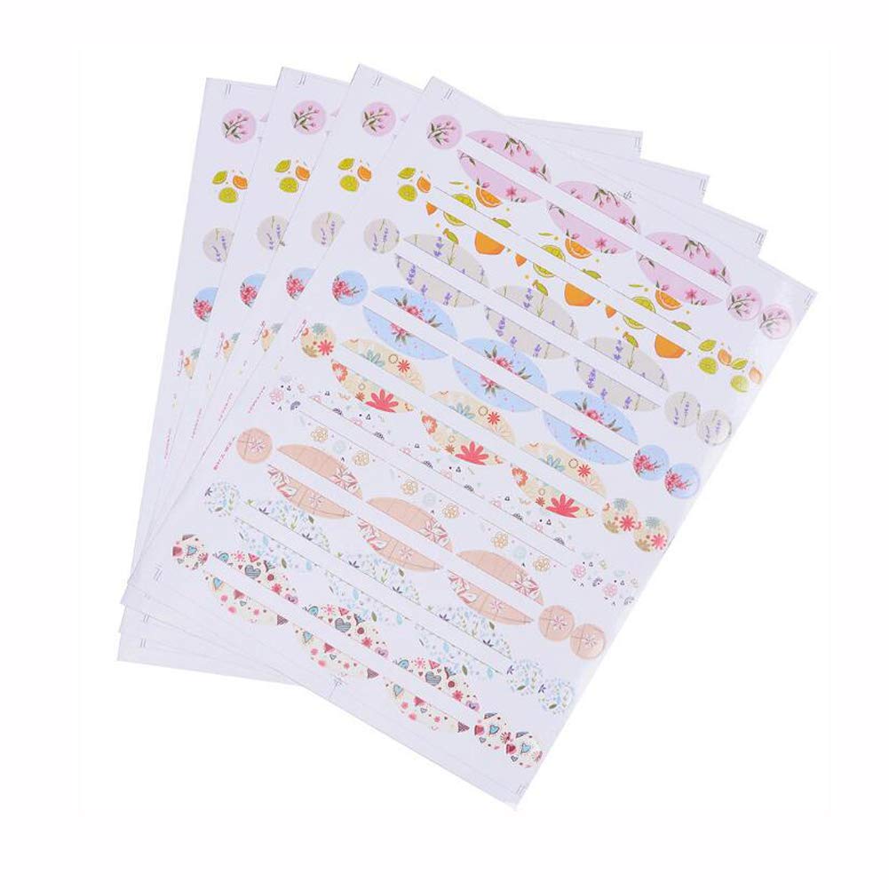 10 Sheets Oval & Round DIY Creative Waterproof Colorful Essential Oils Bottle Labels Cap Stickers Multiple Perfume Bottle Cap Lid Stickers to Keep Organized