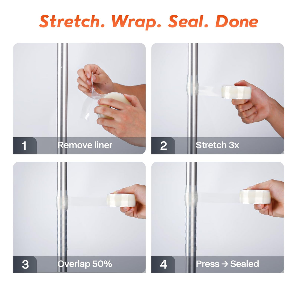 Self Fusing Silicone Tape Waterproof Clear - 1″ × 36′ × 20 mil Rubber Repair Electrical Tape, Heat-Resistant, Insulating, Chemical-Resistant, No-Residue, Ideal for Sealing, Automotive & Outdoor Use