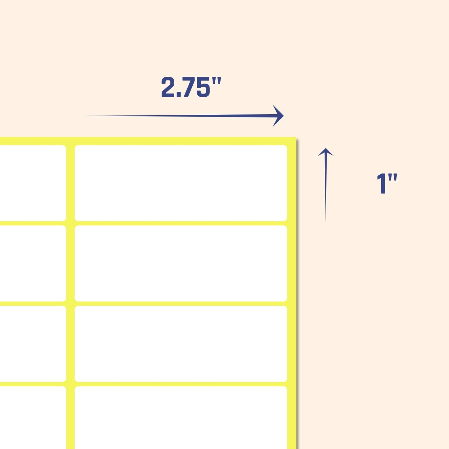 300 Pieces - White Sticky Labels to Write On, Blank Stick On Adhesive Stickers for Labeling - 2.75" x 1" 300 Pieces