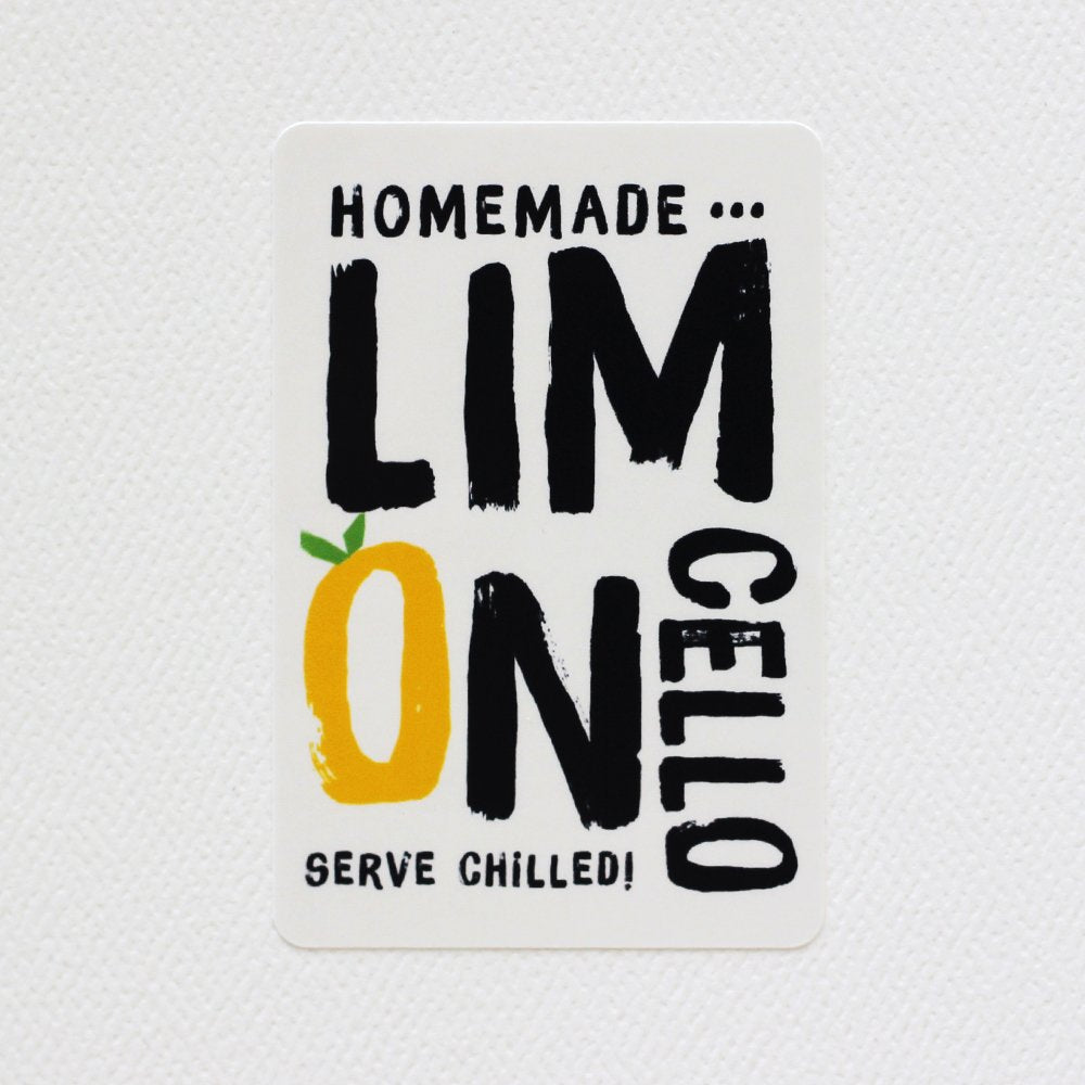 Limoncello Labels - Retro Design. 3" x 2" - 18 / Package