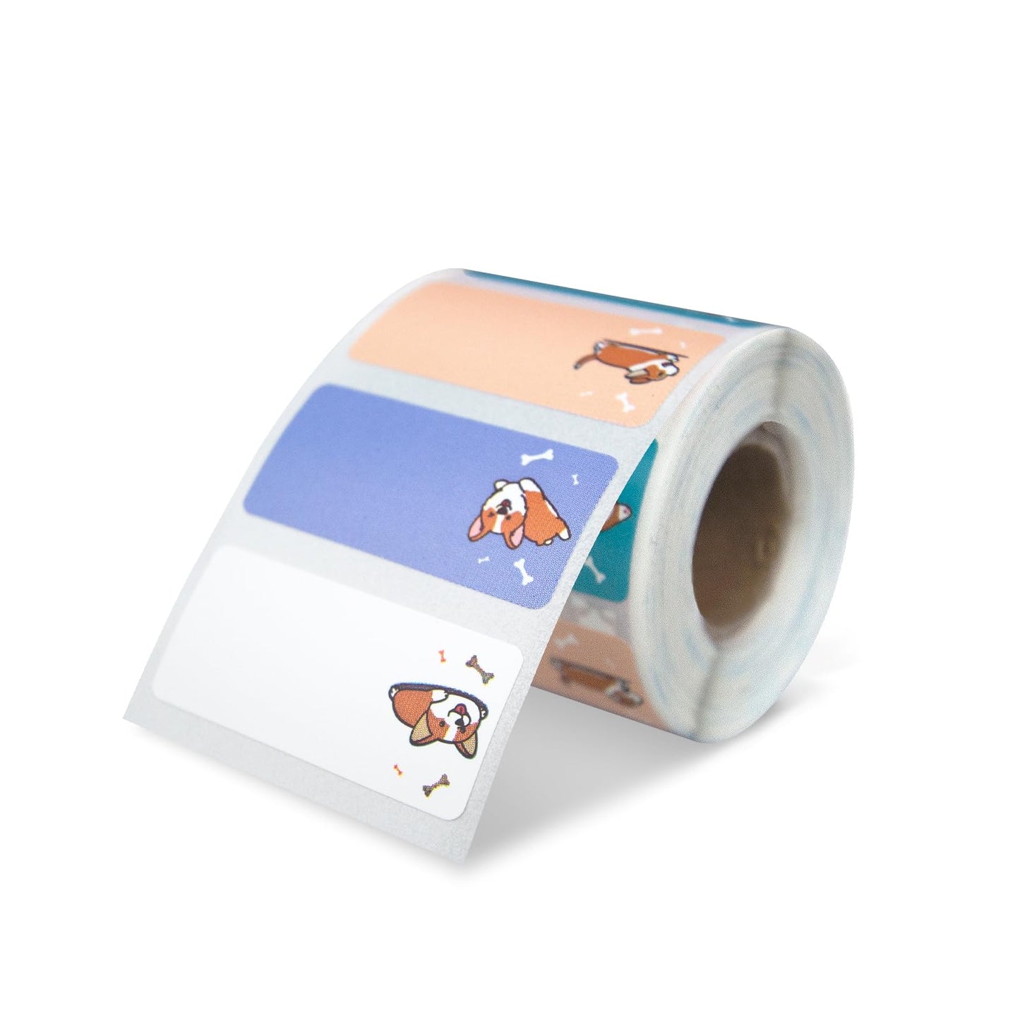 PUQU 30x14mm Cartoon Corgi Direct Thermal Sticker Labels, Self-Adhesive All-Purpose Label Maker Tape, Compatible with AQ/Q1 Series Label Printer, Refills Standard Laminated Office Labeling, 1 Rolls 1 Rolls/320 Labels