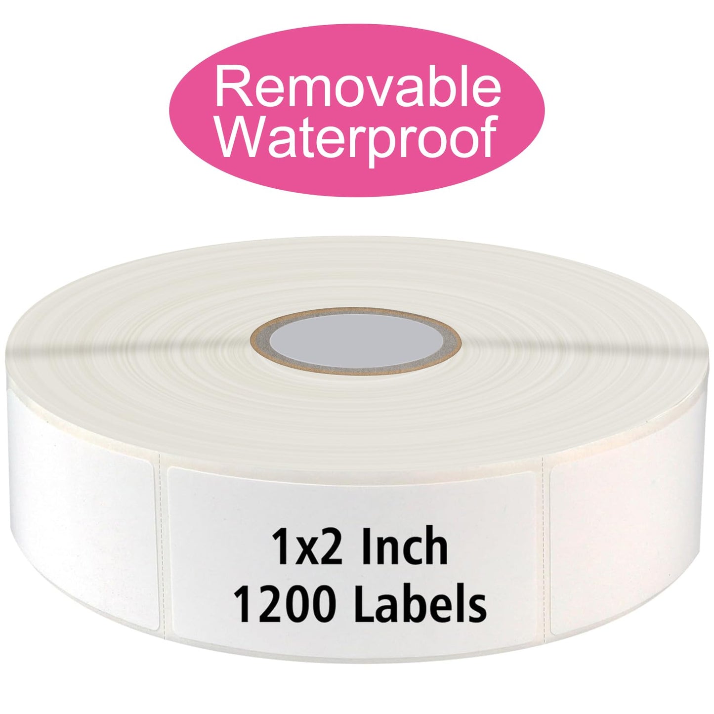 1200 Blank Removable Freezer Labels Water Oil Resistant with Perforation Line for Easy Distribution and Use,Apply Food containers Jars,and Kitchen Pantry Organization (1 "x 2") 1200 Pcs - 1 "x 2"