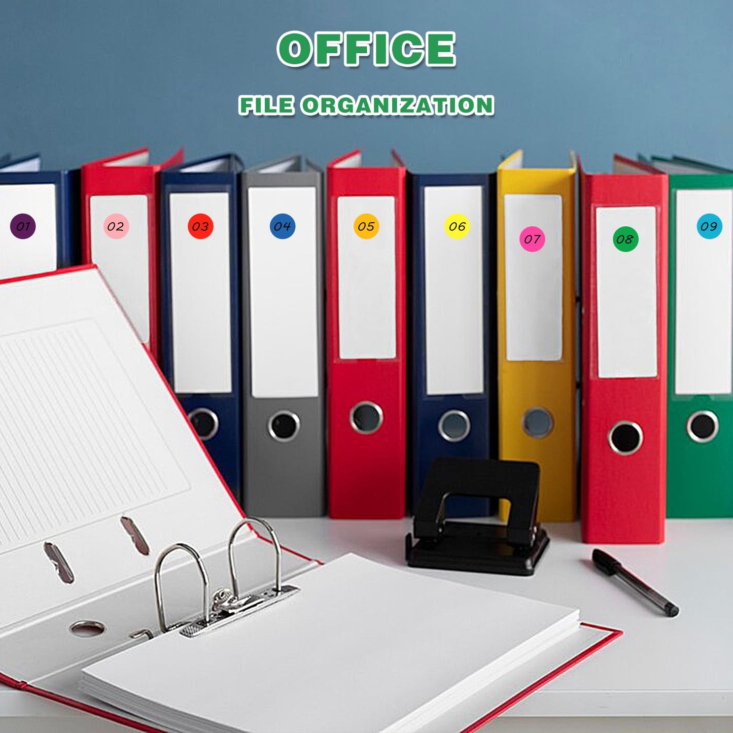 6528Pcs 1/4 Inch Colored Dot Stickers, Coding Labels Circle Dot 16 Color Code Dots Round Adhesive Dots Sticker for Office Classroom Kids(Small) C