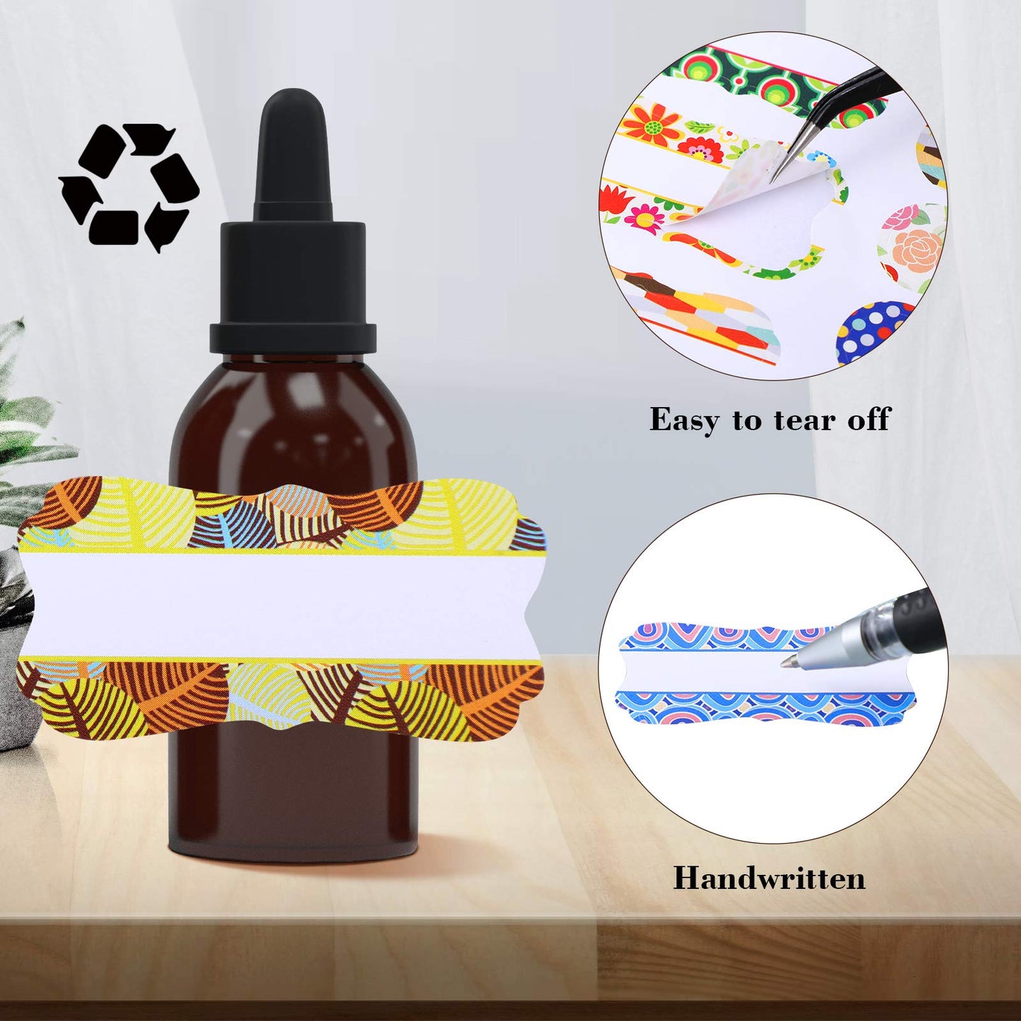 550 Pieces 10 Sheets Essential Oils Labels Include 270 Pieces Essential Oil Bottle Labels and 280 Round Cap Stickers Waterproof Stickers for Bottles Markers